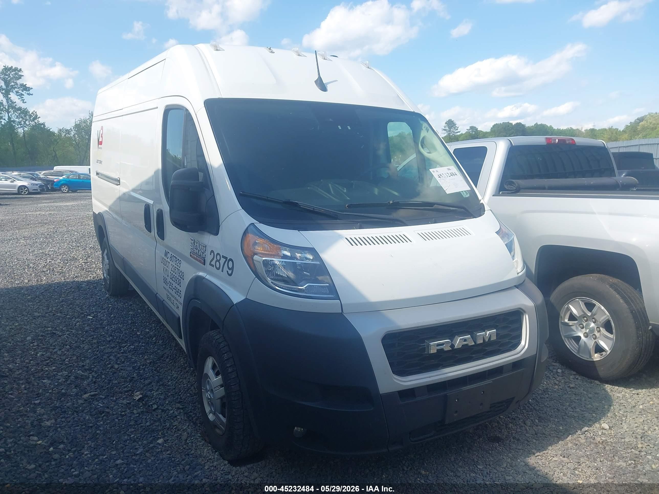 2022 Ram ProMaster Cargo, VIN 3C6LRVDG7NE119452 — Repossession