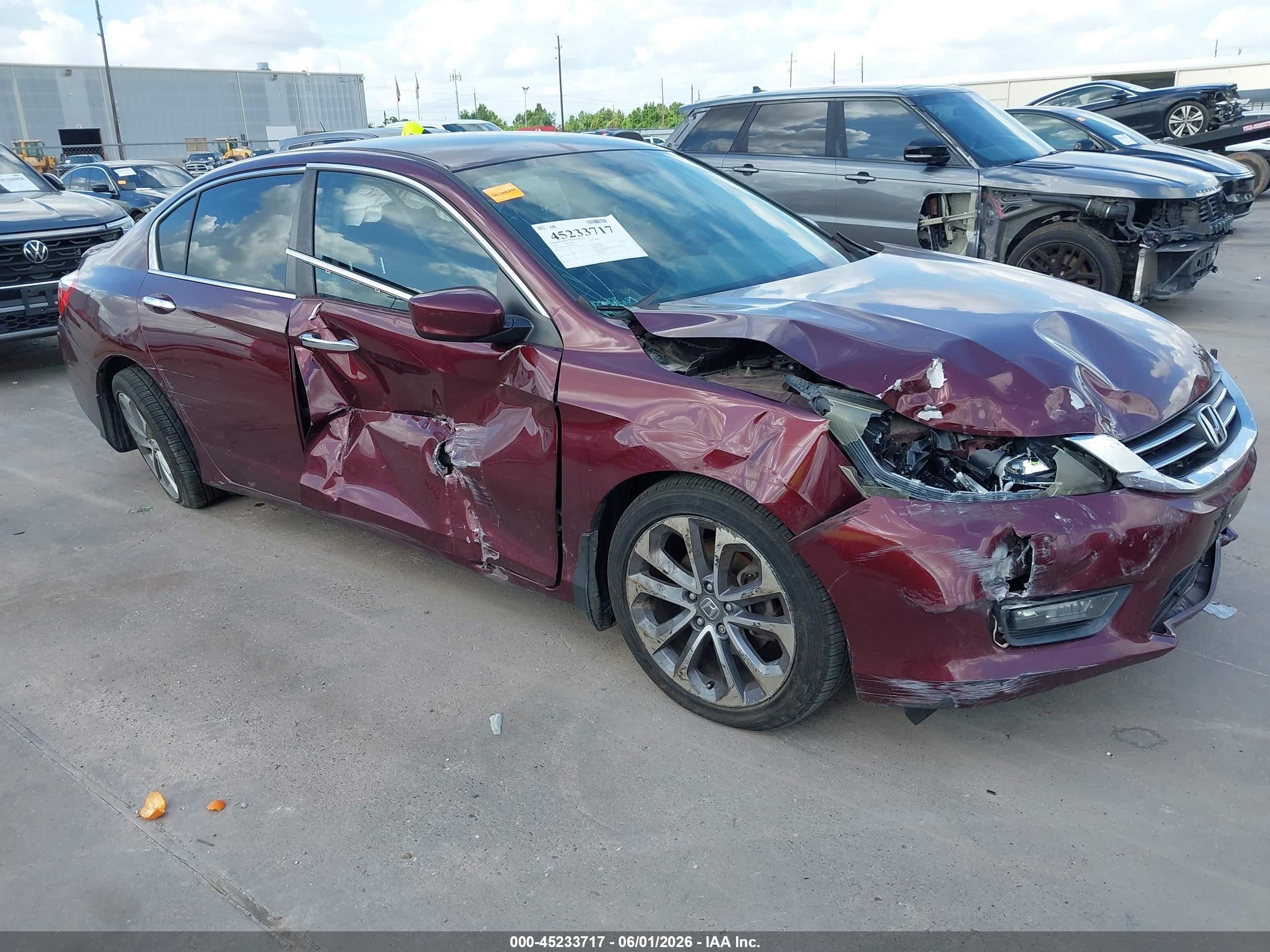 2014 Honda Accord Sport, VIN 1HGCR2F57EA114534 — Side