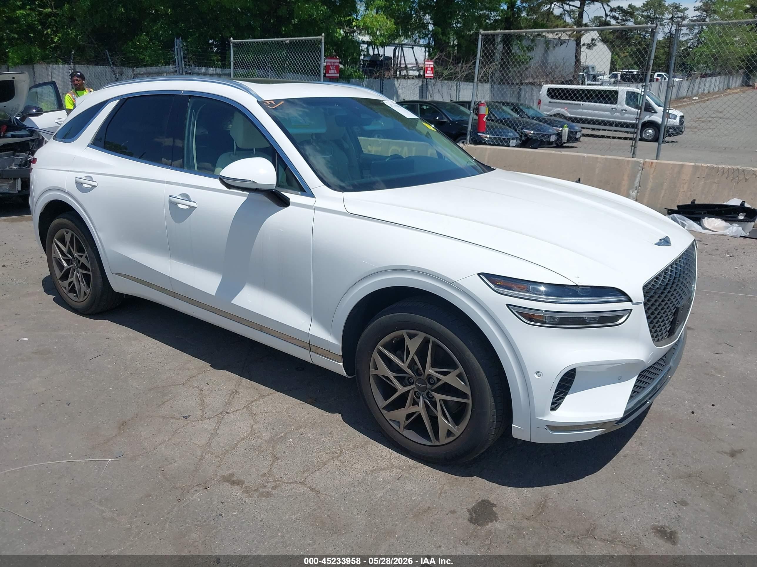 2022 Genesis GV70 2.5T, VIN KMUMADTB7NU069560 — Water / flood