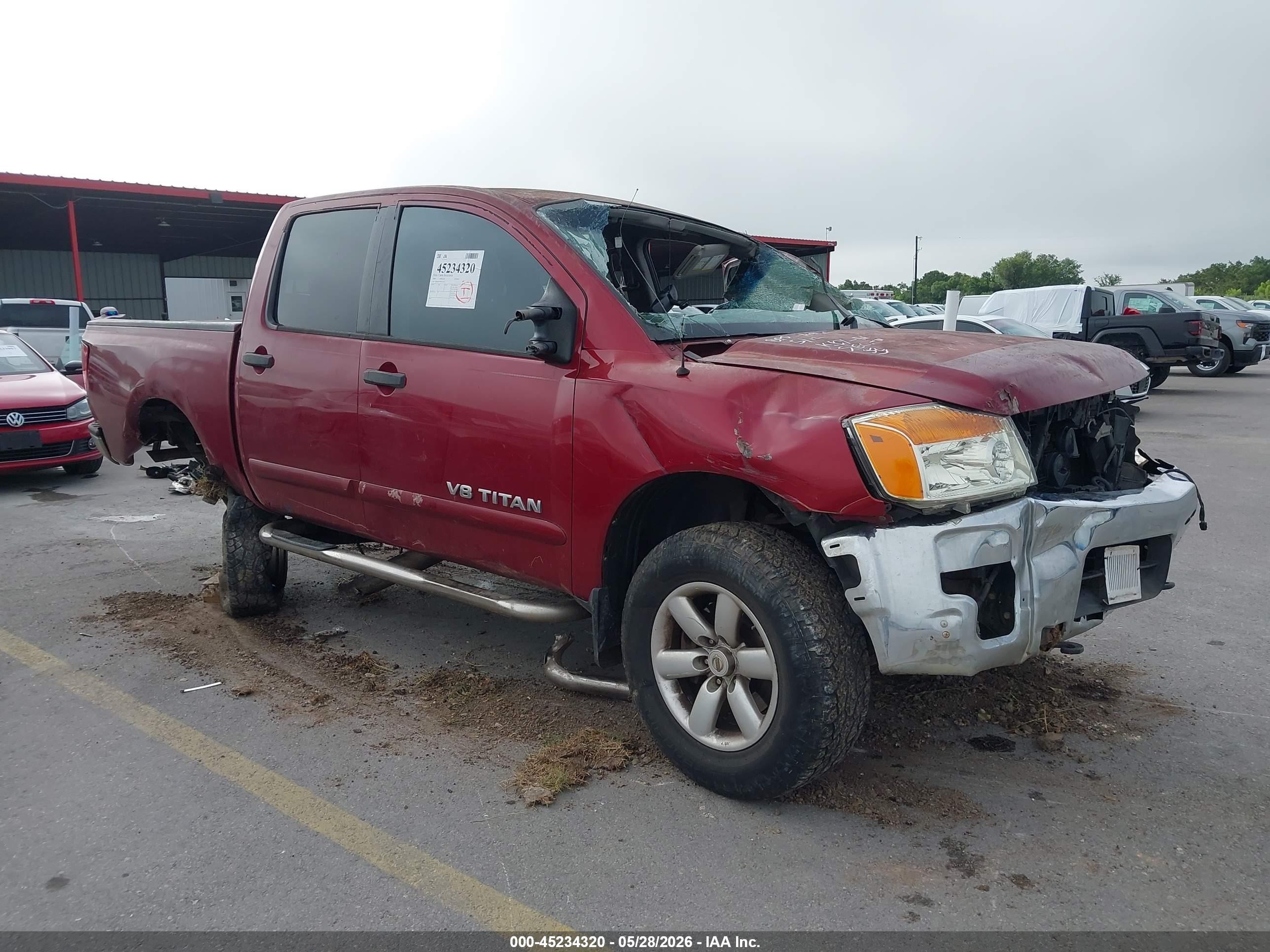2009 Nissan Titan SE, VIN 1N6BA07C59N315332 — Rollover