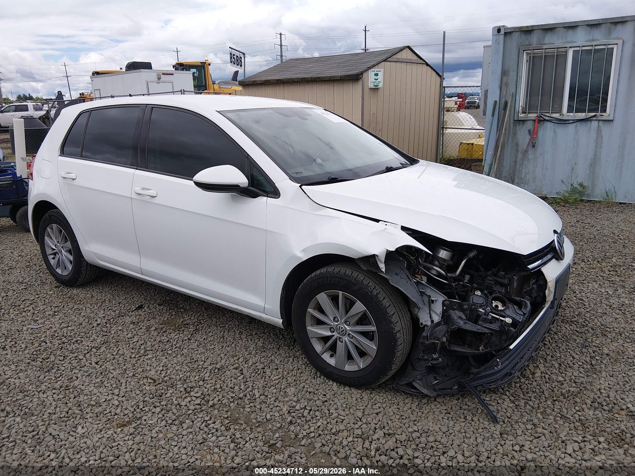 2019 Volkswagen Golf S, VIN 3VWG57AU7KM031429 — Front end