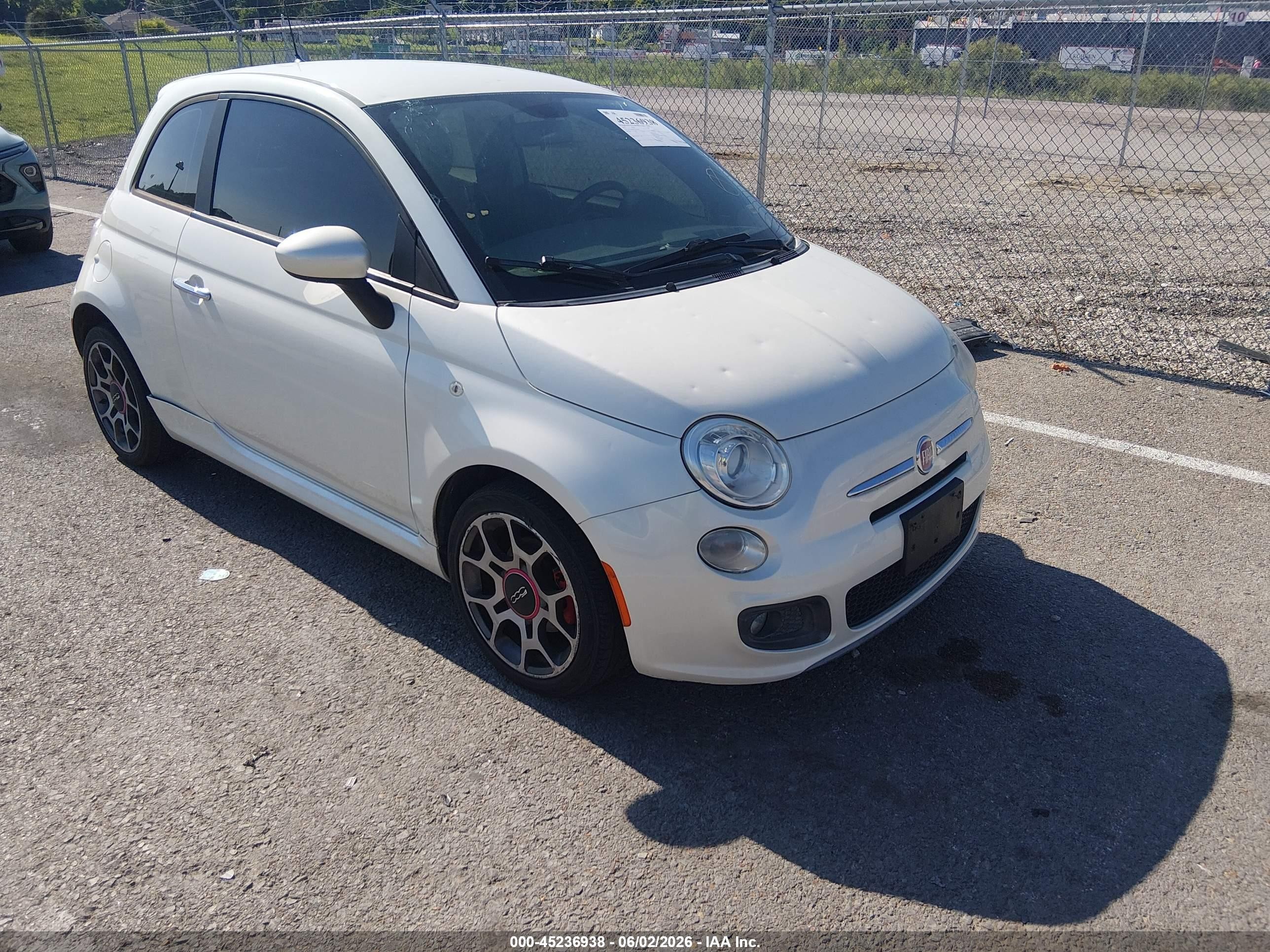 2012 FIAT 500 Sport, VIN 3C3CFFBRXCT113444 — Hail