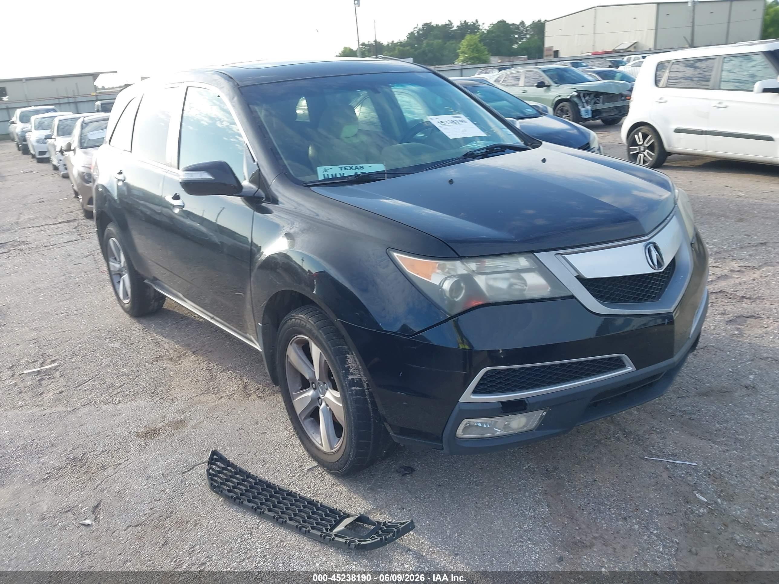 2010 Acura MDX Technology, VIN 2HNYD2H65AH531584 — Repossession