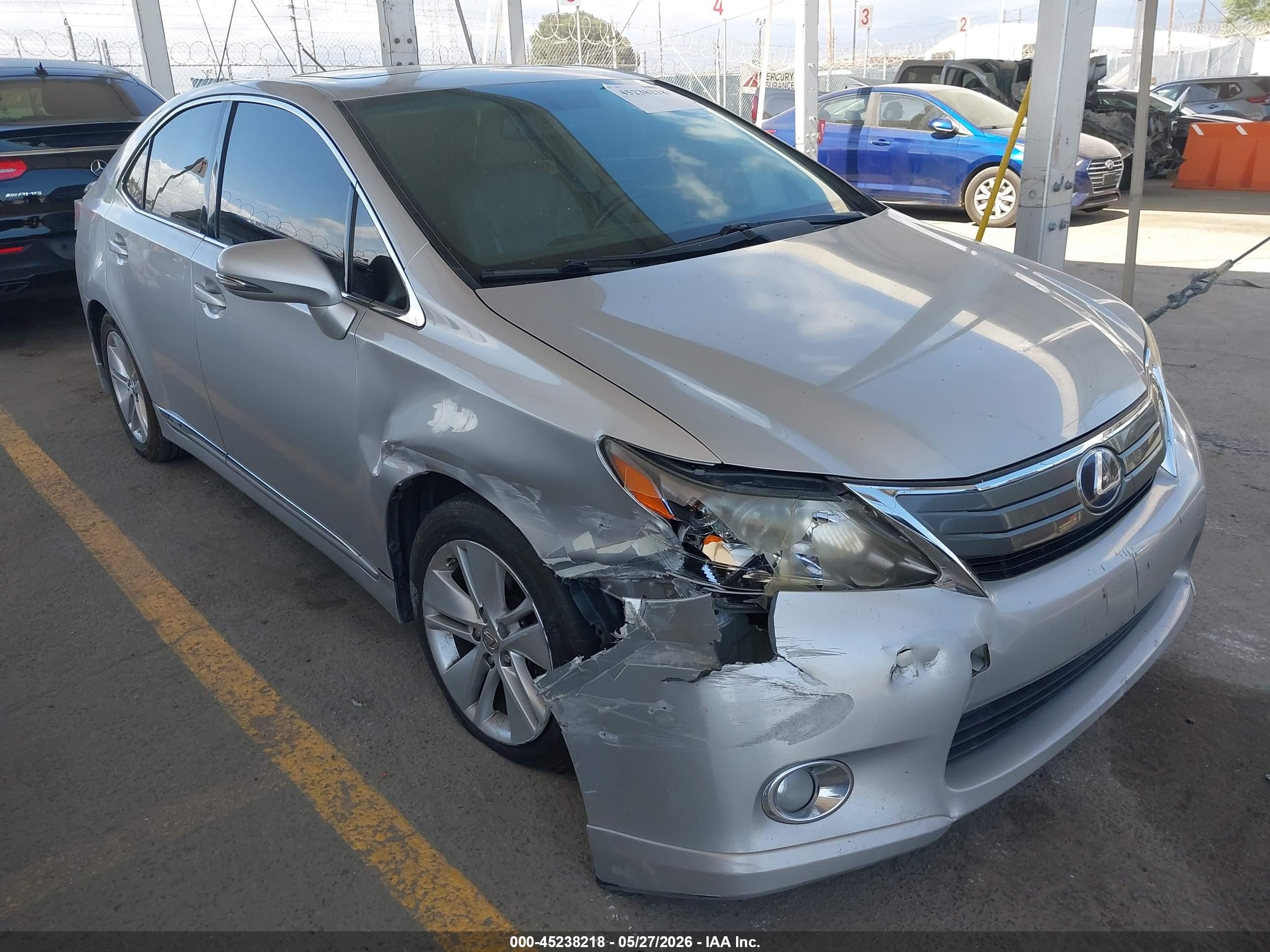 2012 Lexus HS 250h, VIN JTHBB1BA4C2050504 — Front end