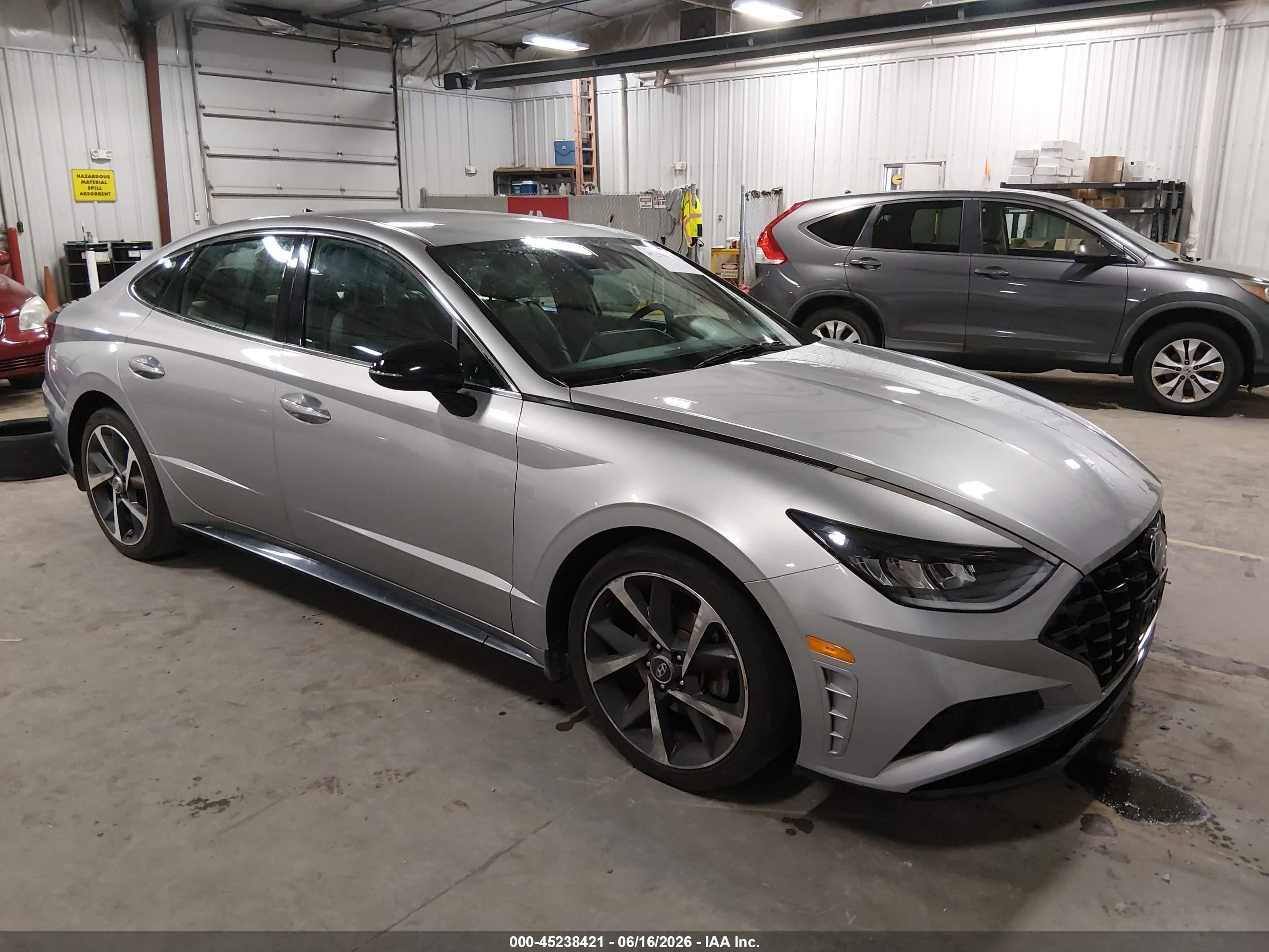 2021 Hyundai Sonata SEL Plus, VIN 5NPEJ4J21MH124152 — Hail