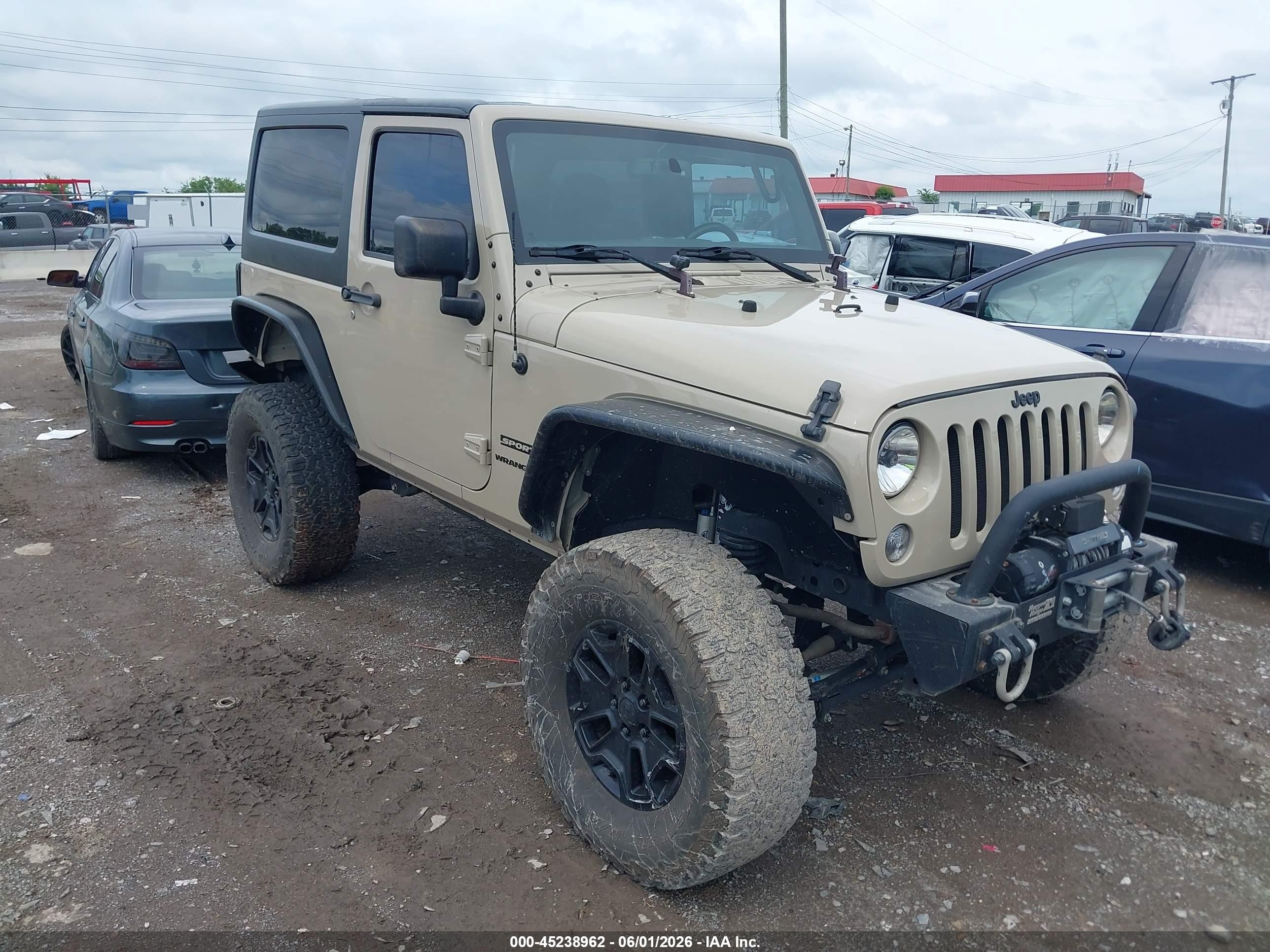 2016 Jeep Wrangler Freedom, VIN 1C4AJWAG7GL211527 — Frame damage