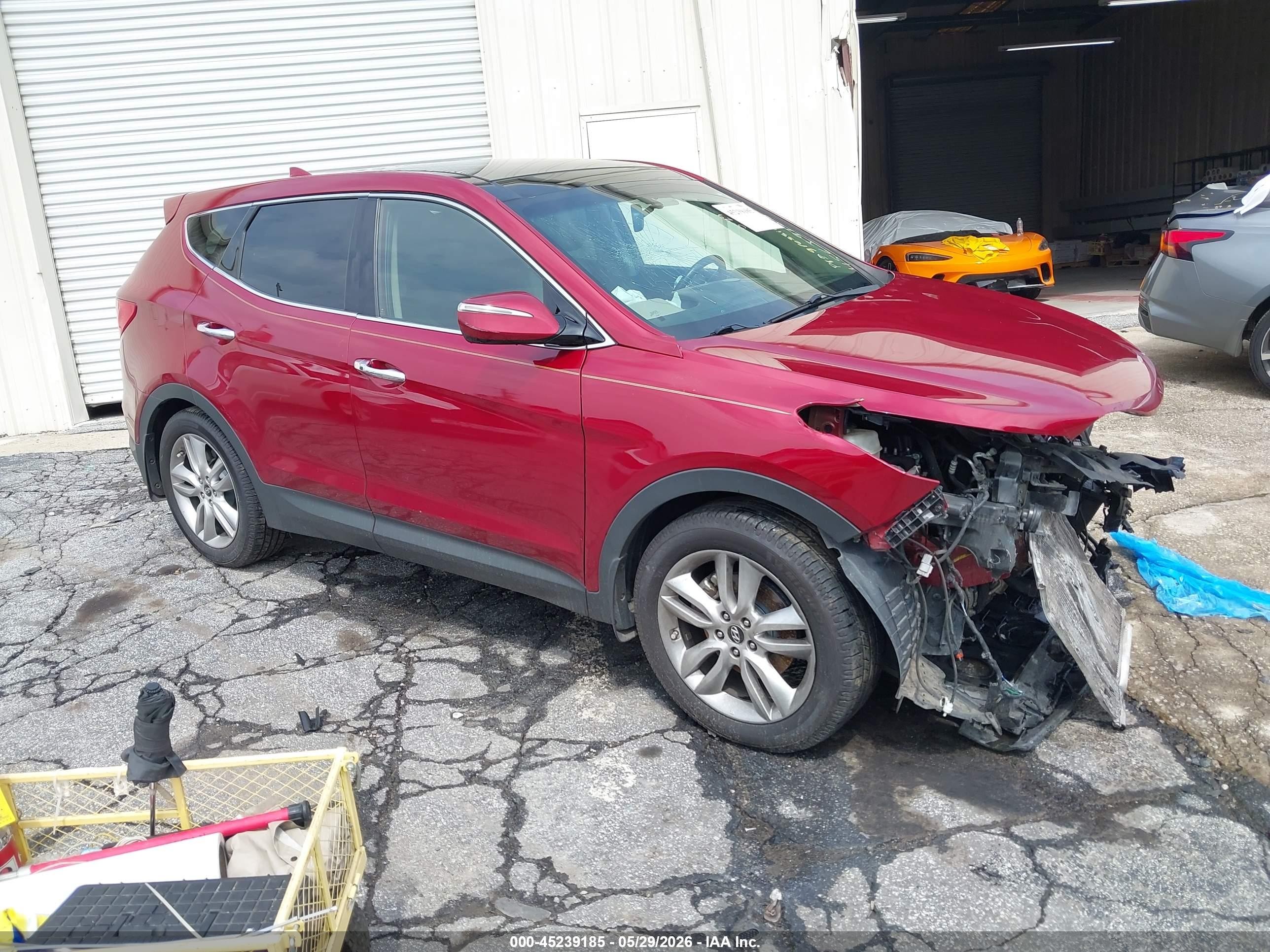 2013 Hyundai Santa Fe Sport, VIN 5XYZW3LA7DG026235 — Front end