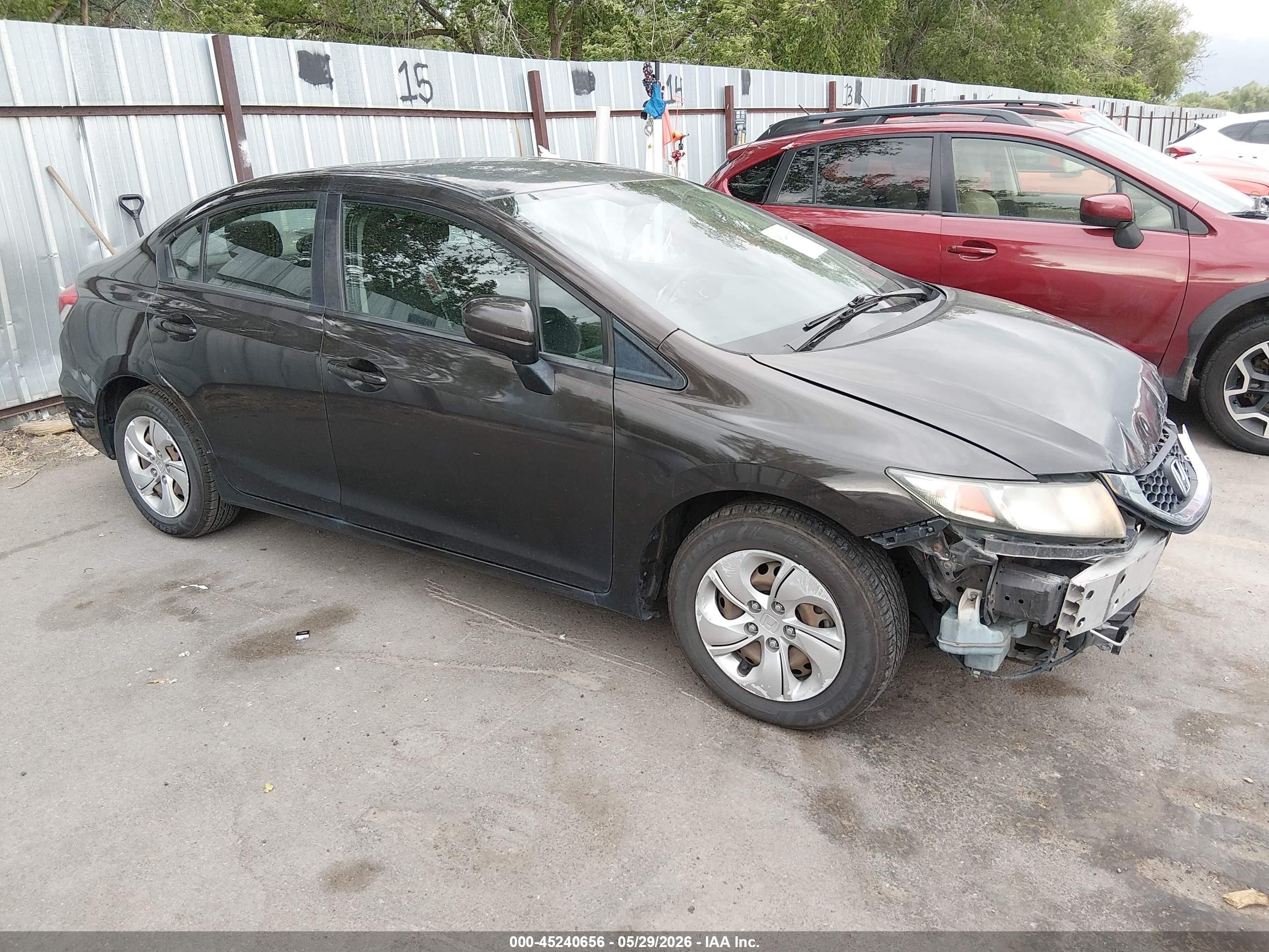 2014 Honda Civic LX, VIN 2HGFB2F59EH519572 — Front end