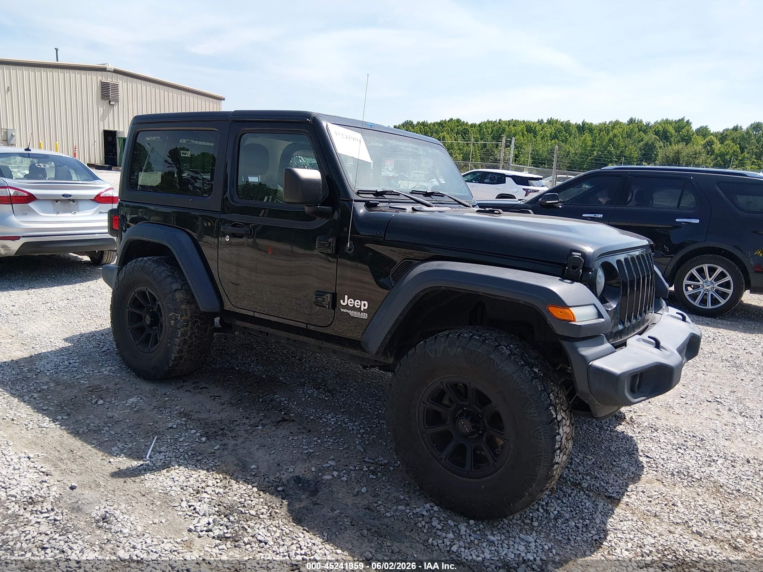 2020 Jeep Wrangler Sport S, VIN 1C4GJXAN8LW227159 — Side