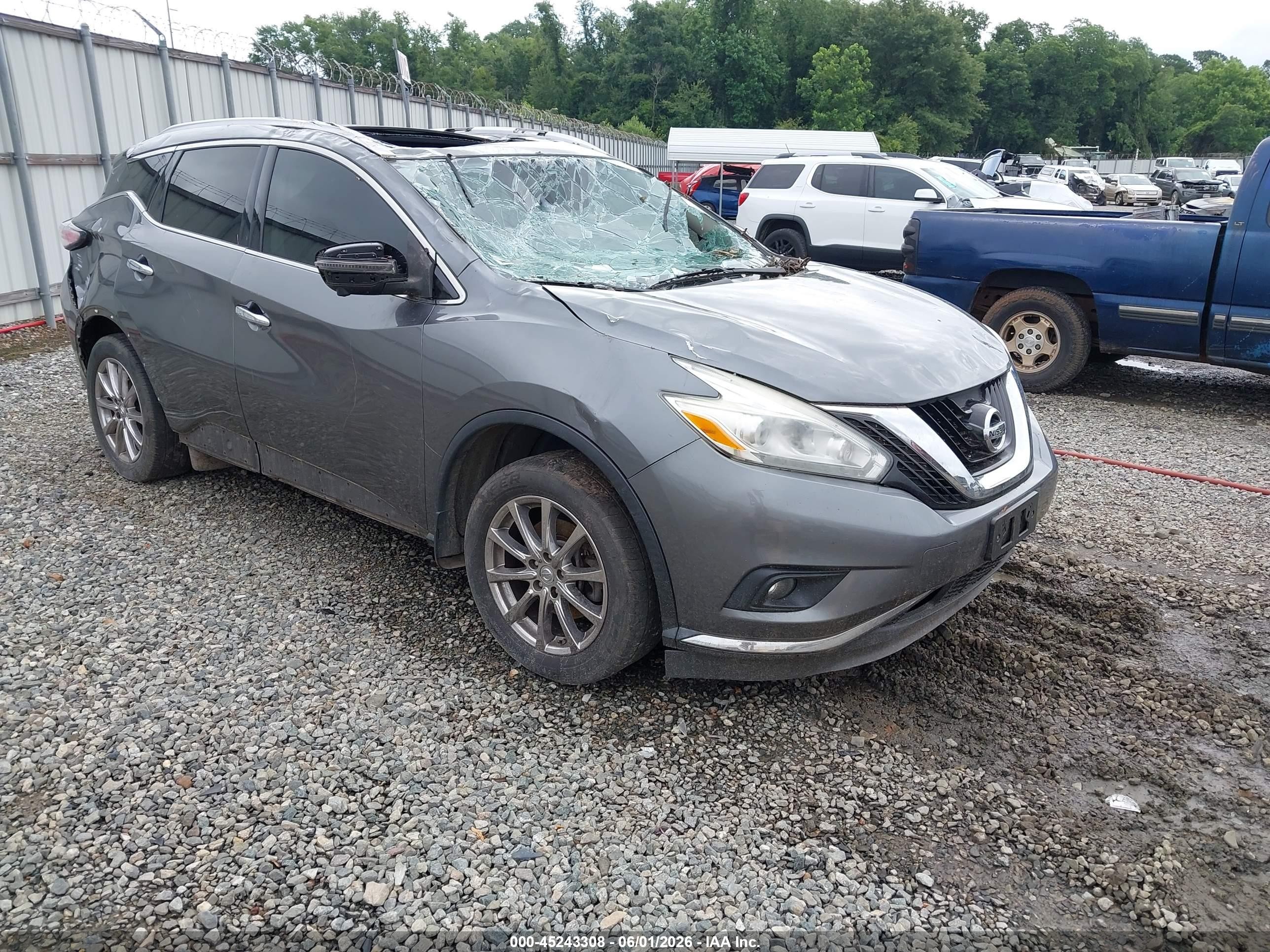 2016 Nissan Murano S, VIN 5N1AZ2MHXGN153354 — Roof