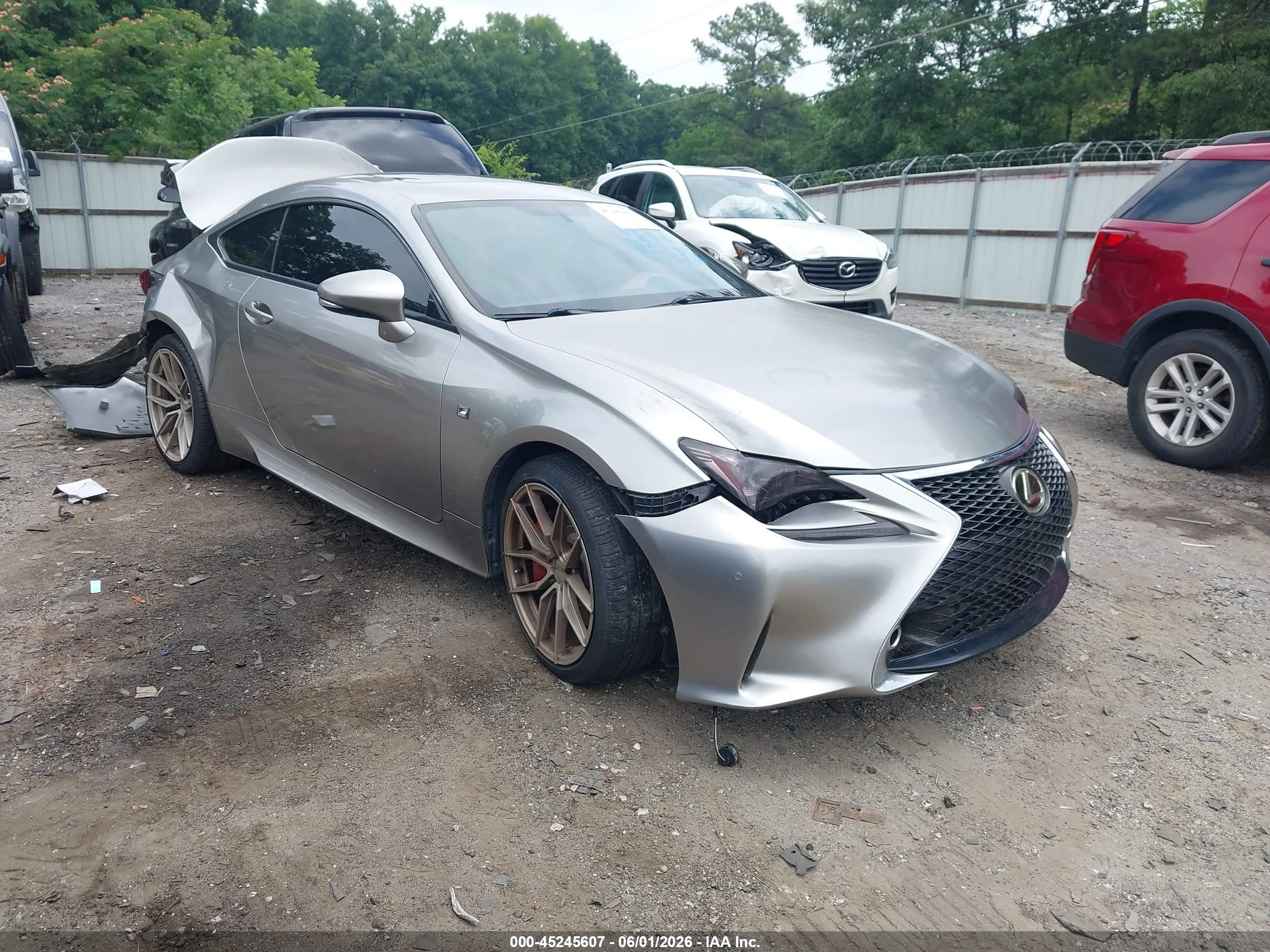 2015 Lexus RC 350 F Sport, VIN JTHHE5BC8F5002470 — Rear end