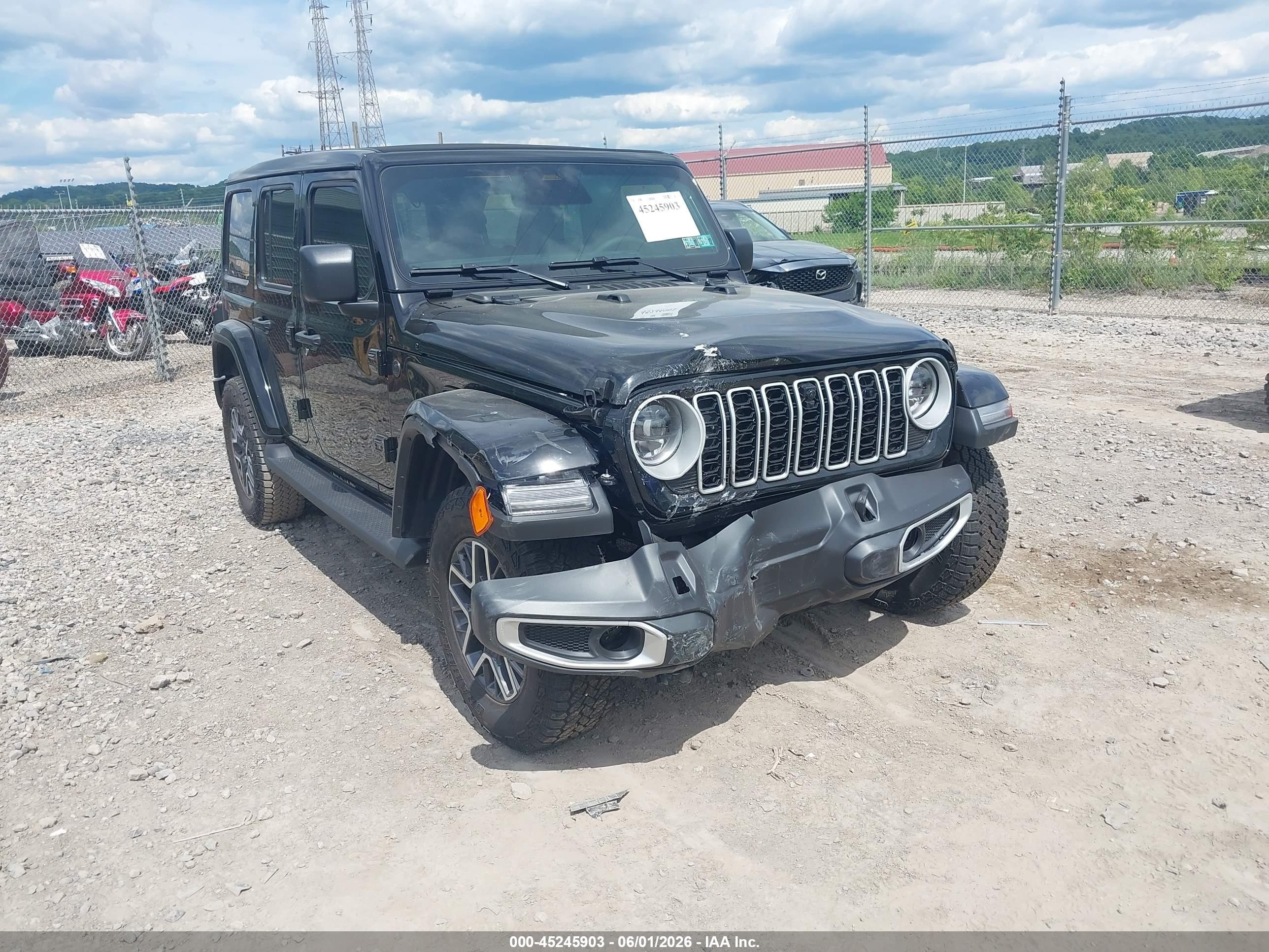 2026 Jeep Wrangler Sahara, VIN 1C4PJXEG4TW218096 — Front end