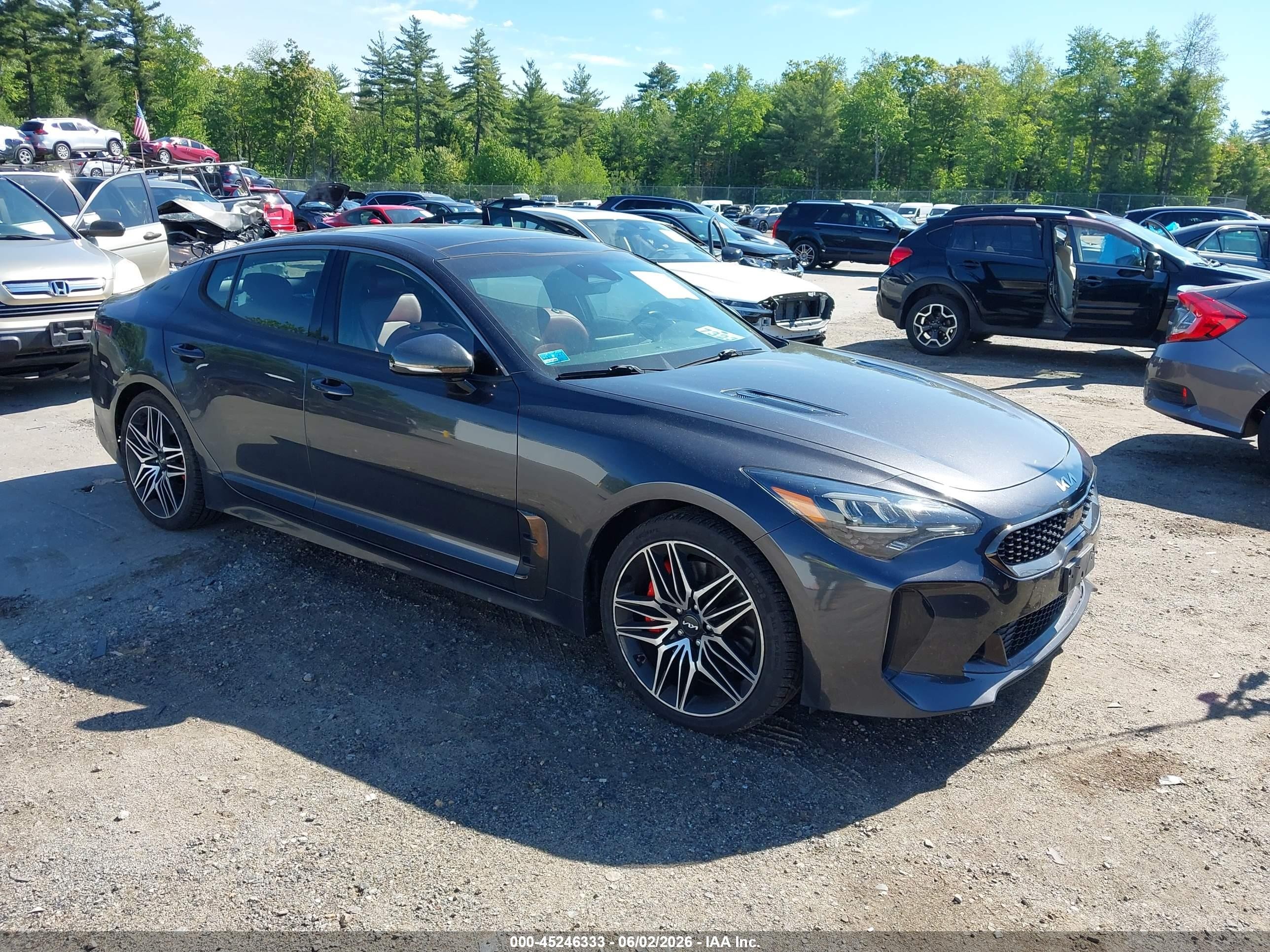 2022 Kia Stinger GT1, VIN KNAE45LC8N6108381 — Перед