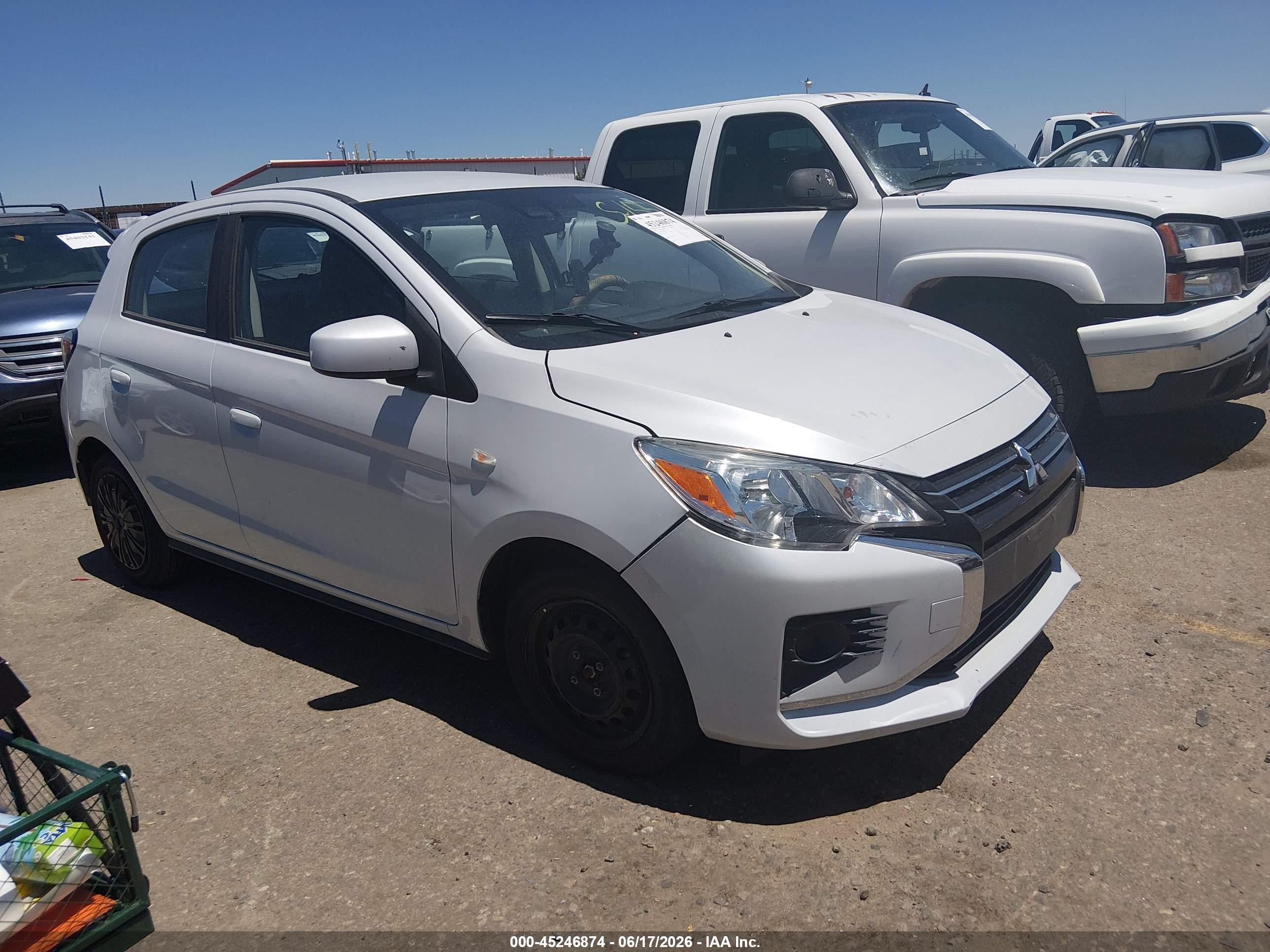 2021 Mitsubishi Mirage ES, VIN ML32AUHJ8MH003572 — После угона