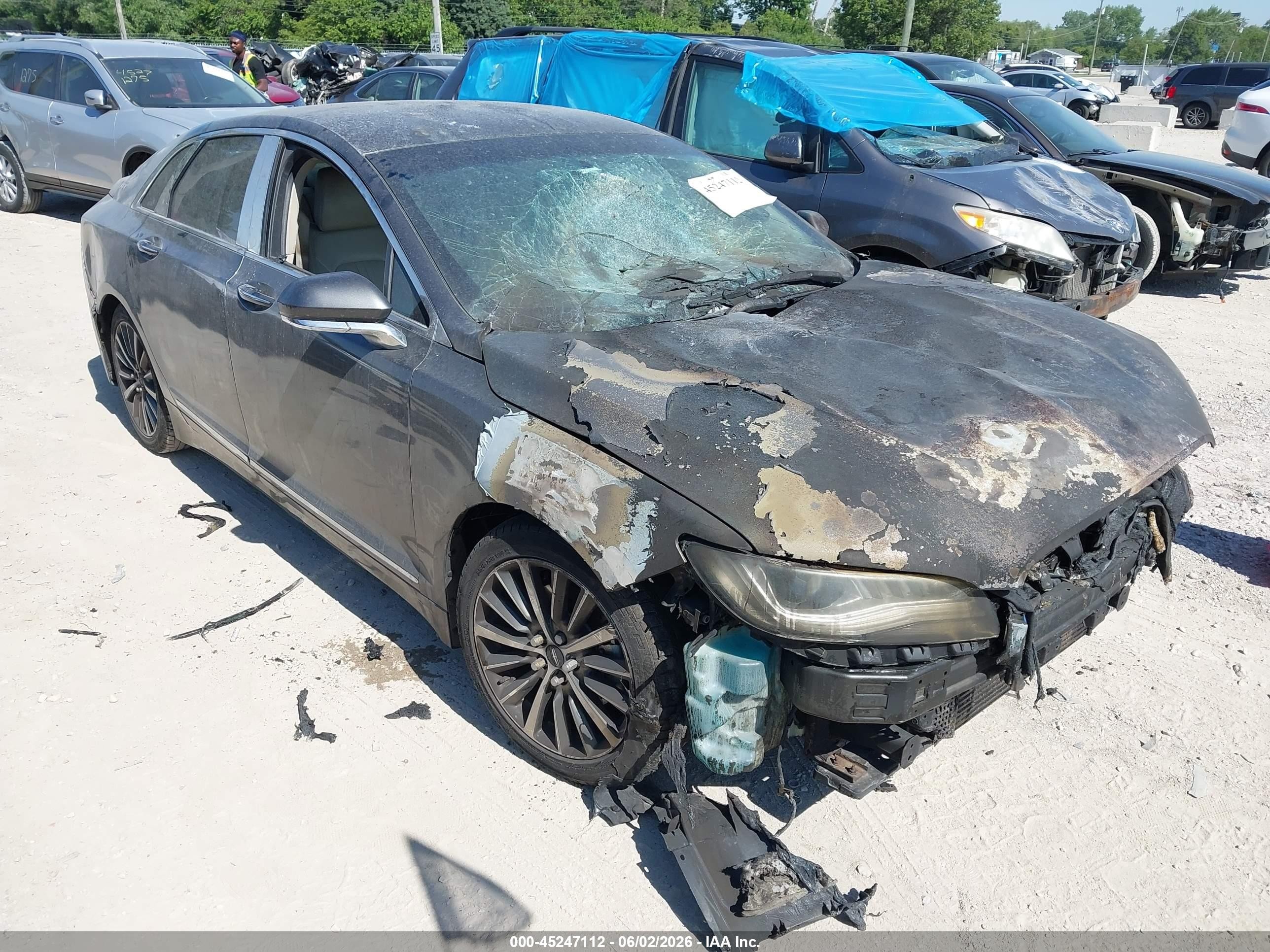 2017 Lincoln MKZ Premiere, VIN 3LN6L5A95HR608440 — Engine fire
