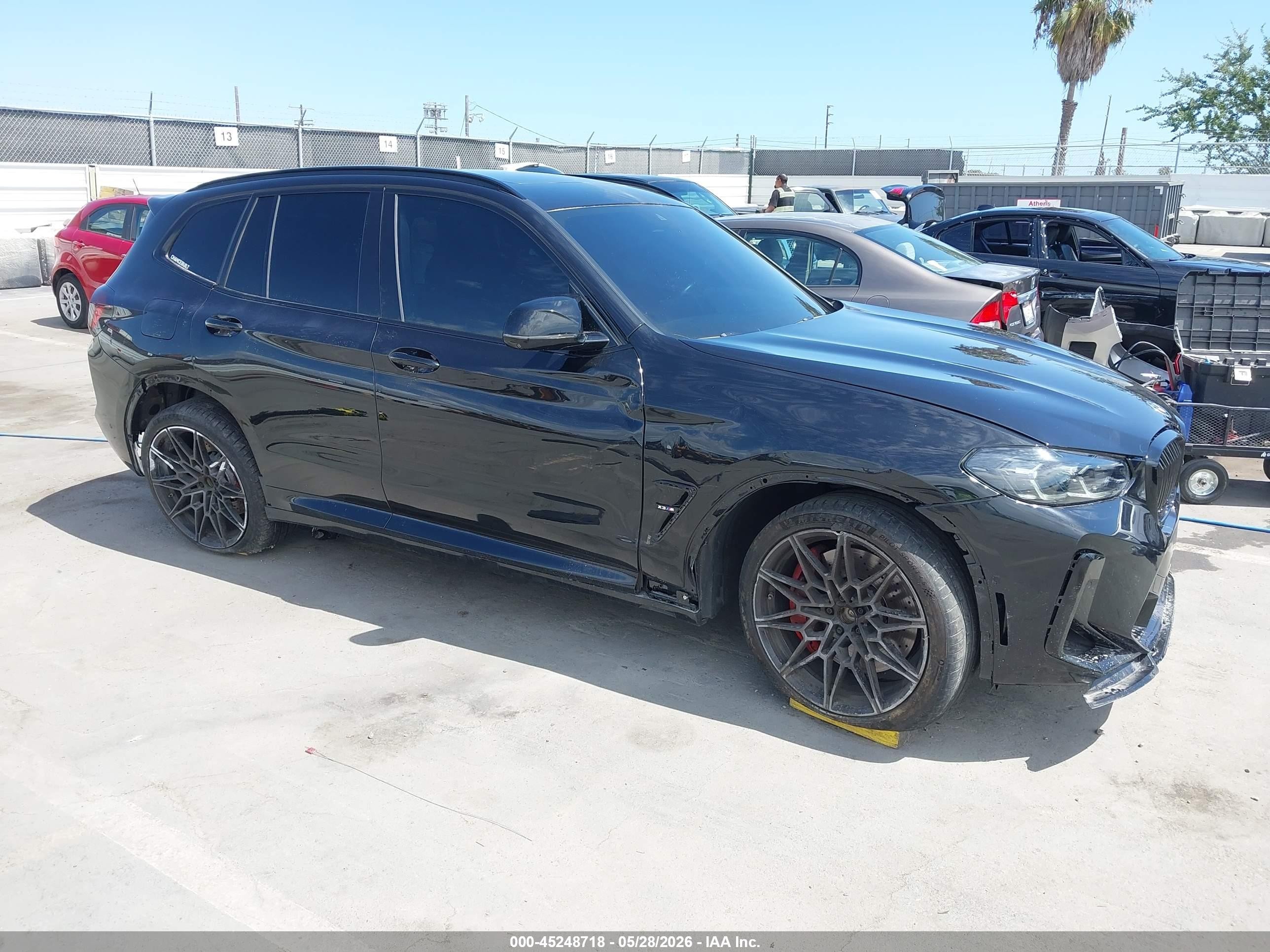 2023 BMW X3 M, VIN 5YM13EC08P9R90428 — Rear end
