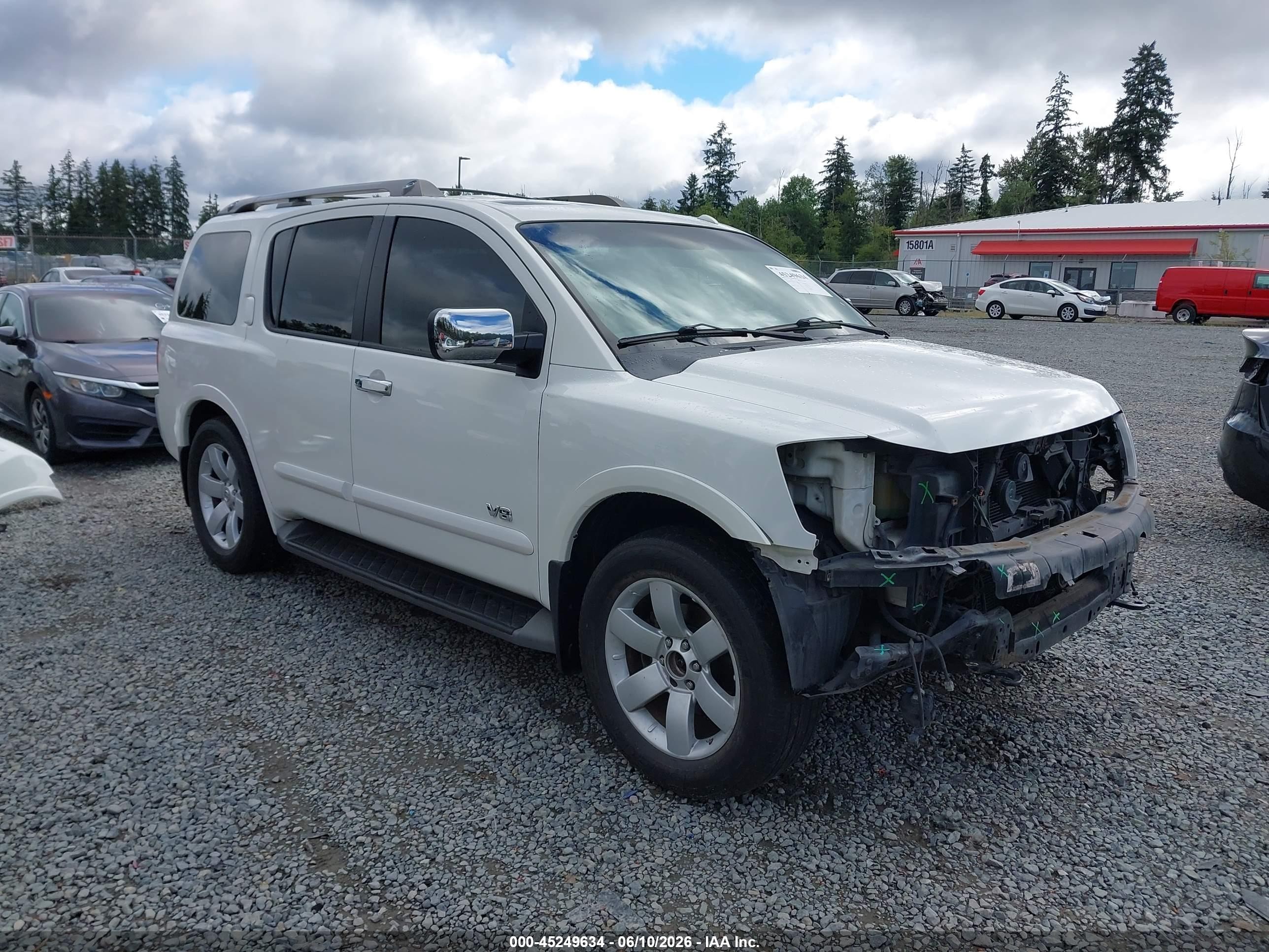 2008 Nissan Armada LE, VIN 5N1AA08C88N601103 — Front end