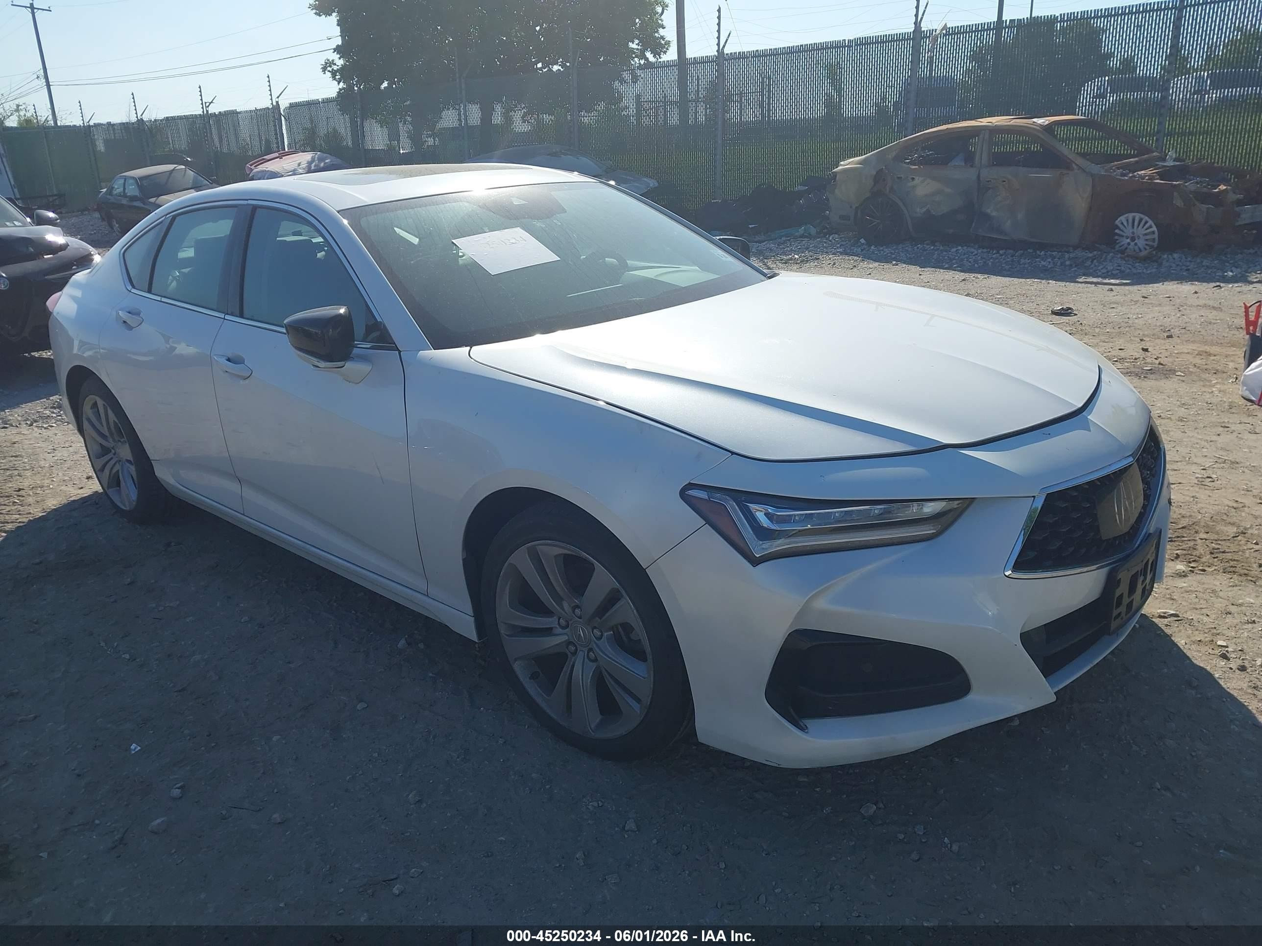 2021 Acura TLX Technology, VIN 19UUB5F49MA005508 — Side