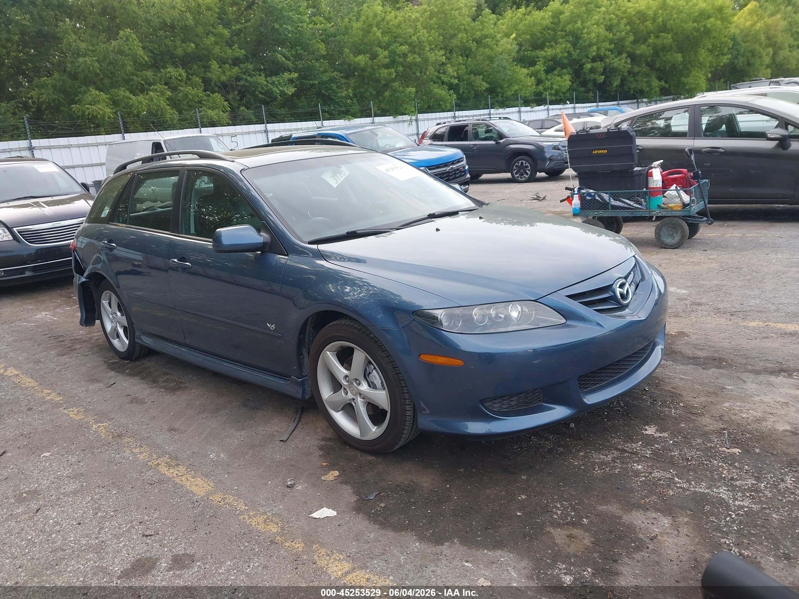 2004 Mazda 6 s, VIN 1YVHP82D845N73549 — Rear end