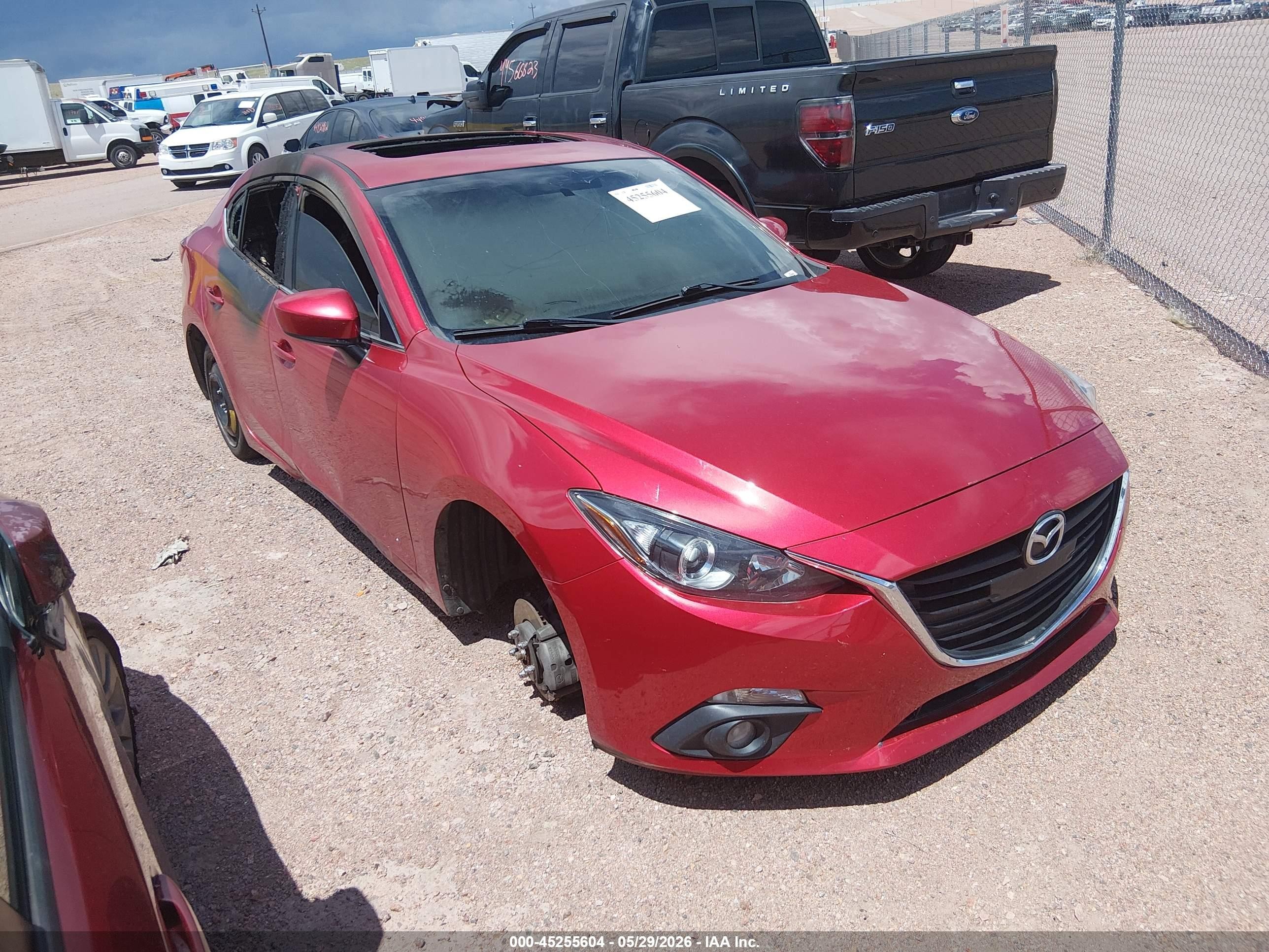 2015 Mazda 3 i Grand Touring, VIN 3MZBM1W72FM227264 — Interior fire