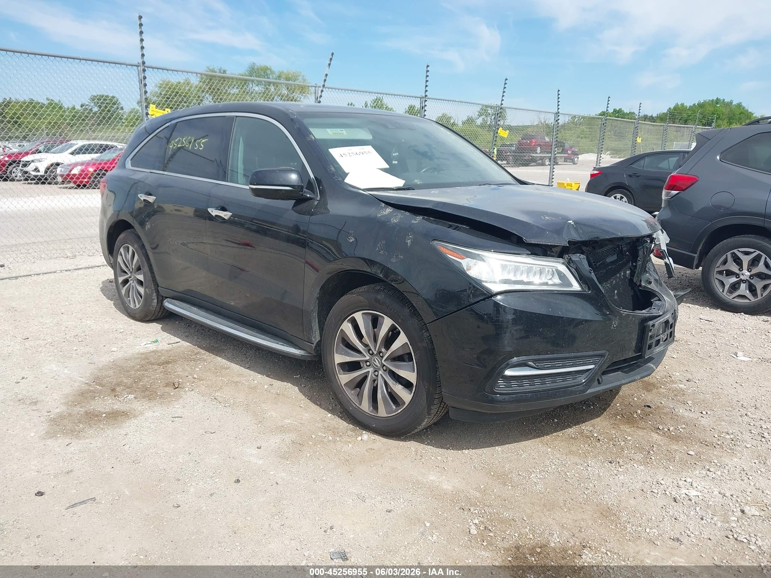 2014 Acura MDX Technology, VIN 5FRYD4H44EB013816 — Перед