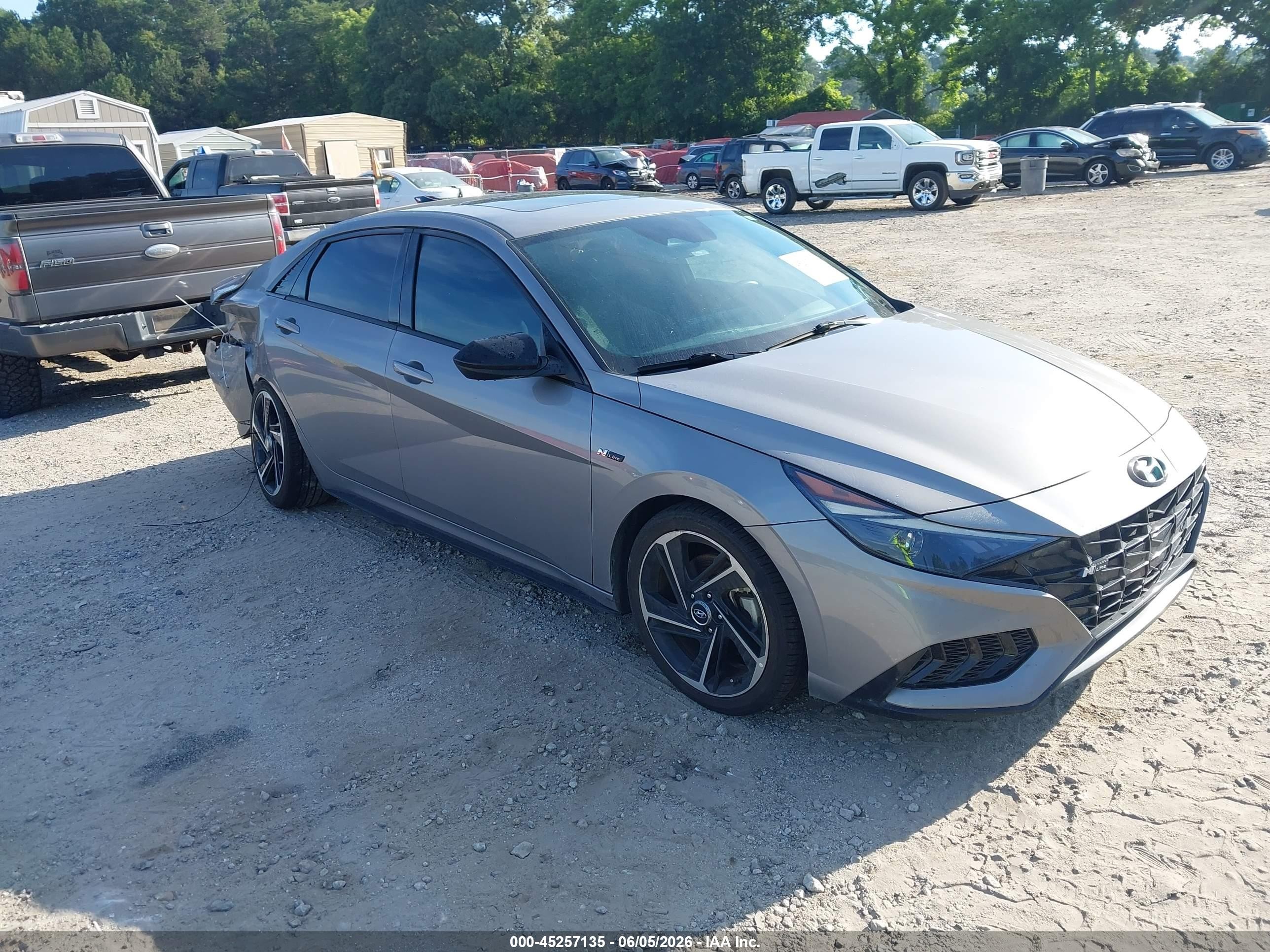 2022 Hyundai Elantra N Line, VIN KMHLR4AF4NU313352 — Rear end
