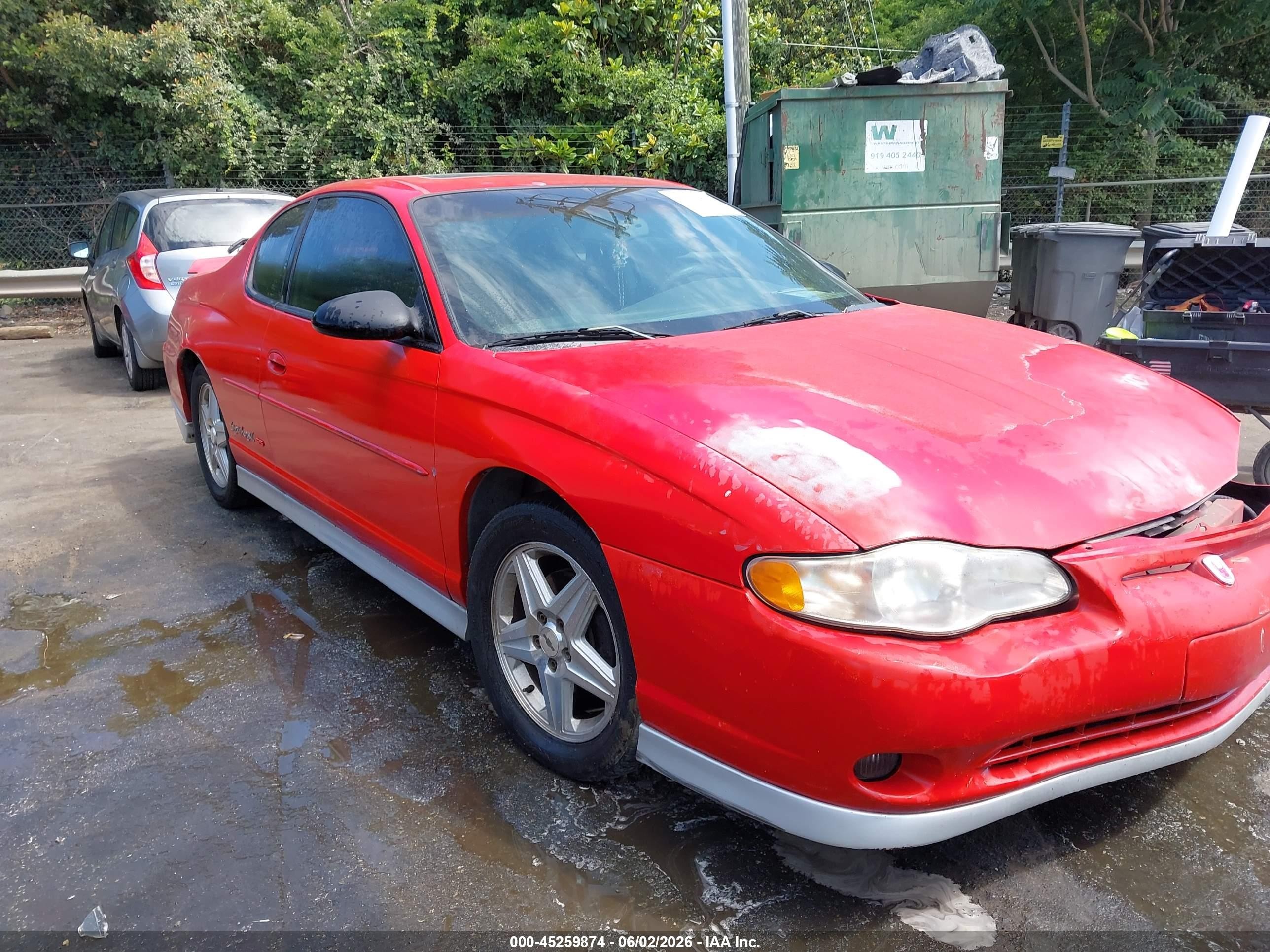 2004 Chevrolet Monte Carlo SS Supercharged, VIN 2G1WZ151649140887 — Front end