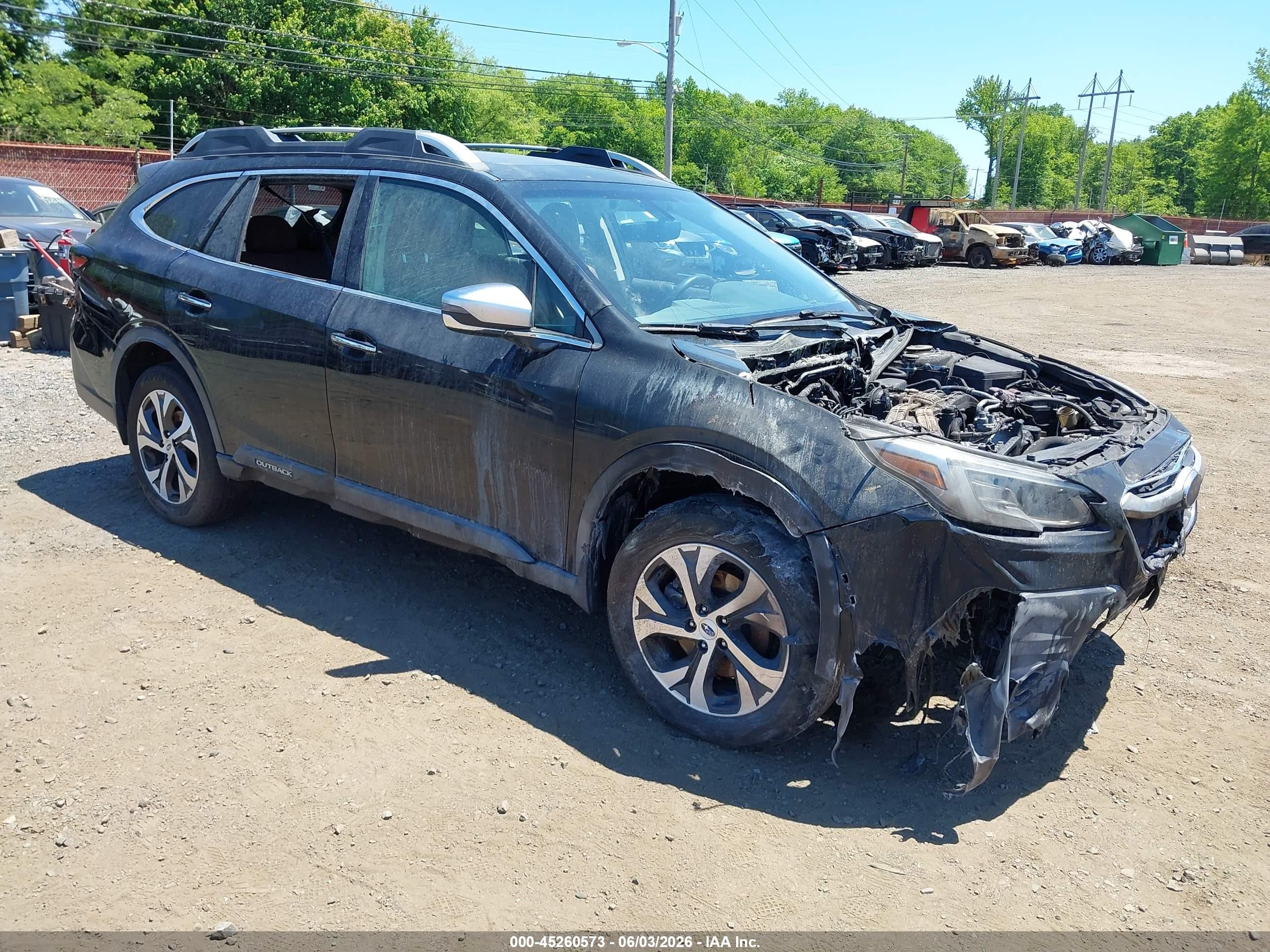 2020 Subaru Outback Touring, VIN 4S4BTAPCXL3126421 — Engine fire