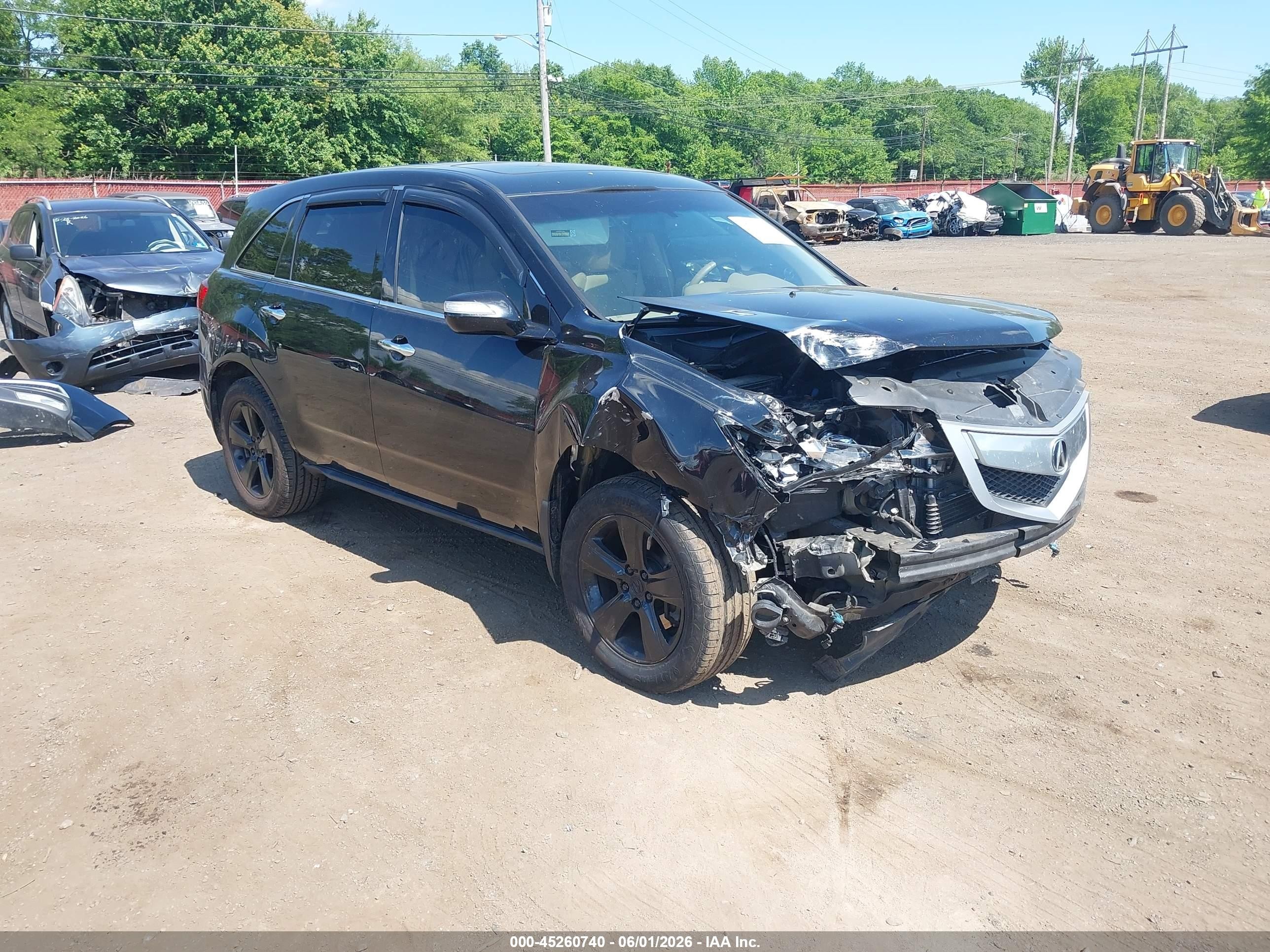 2013 Acura MDX Technology, VIN 2HNYD2H35DH524631 — Front end