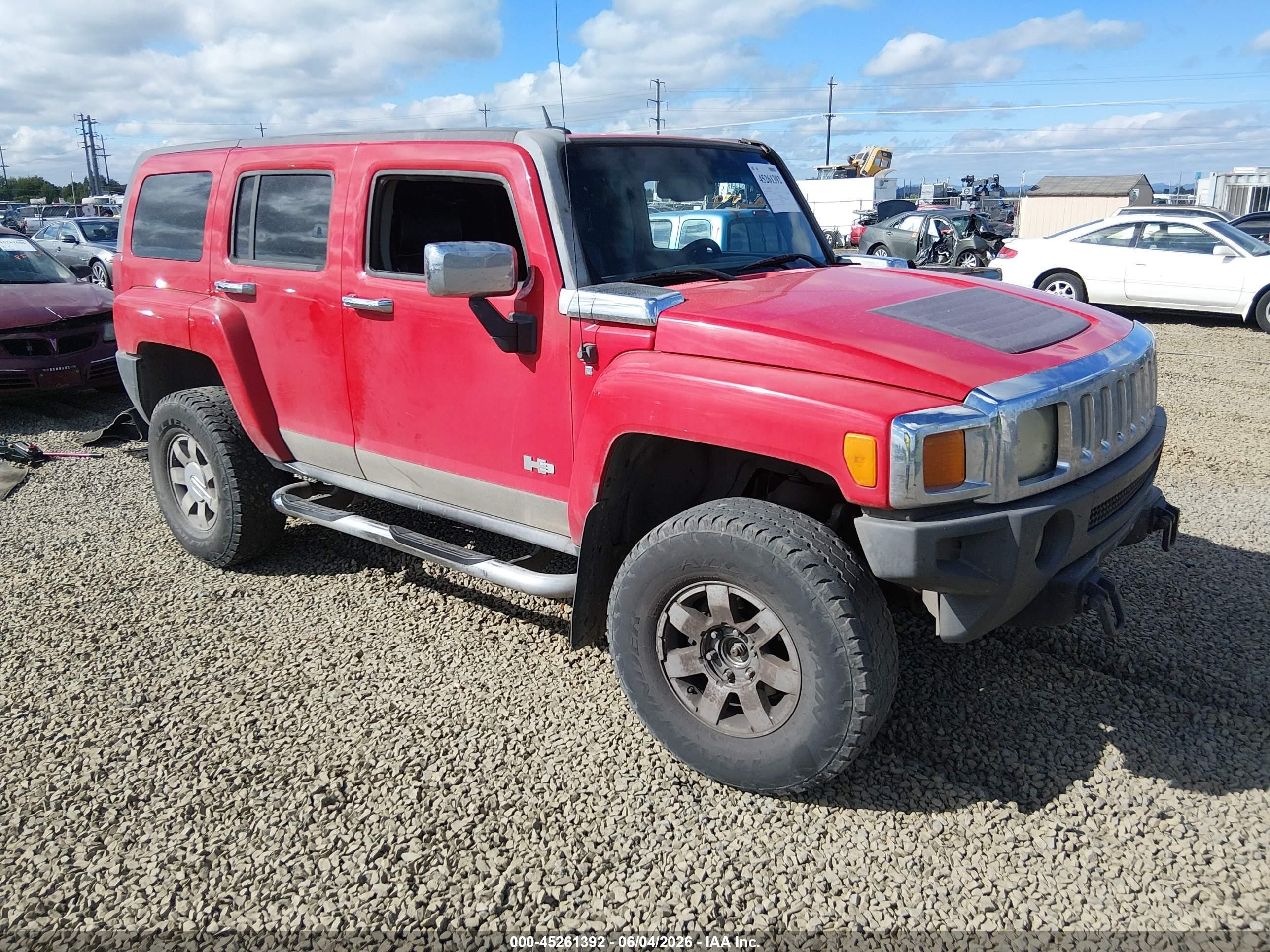 2007 Hummer H3 SUV, VIN 5GTDN13E678147685 — Not stated