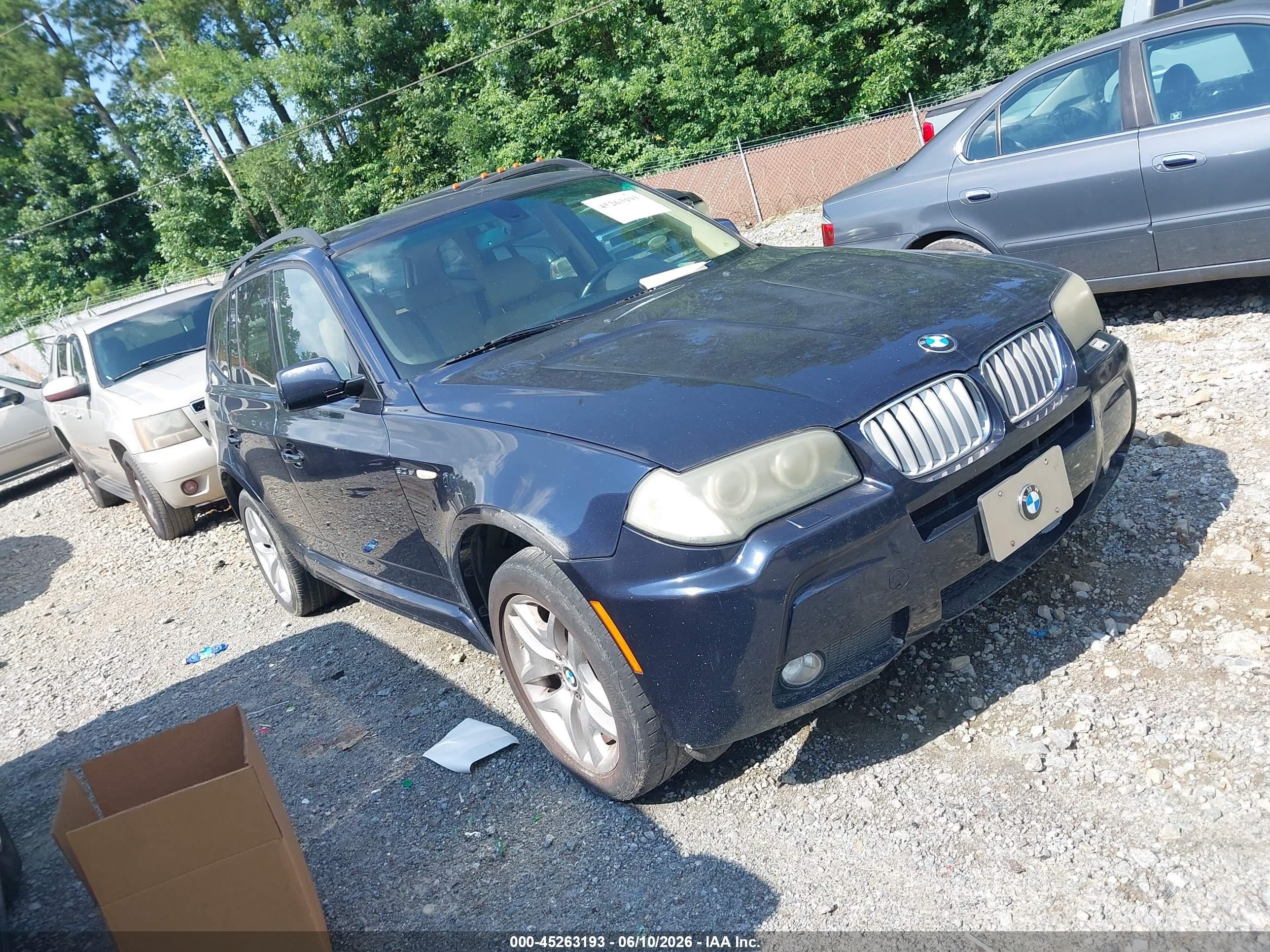 2007 BMW X3 3.0si, VIN WBXPC93477WF01666 — Side