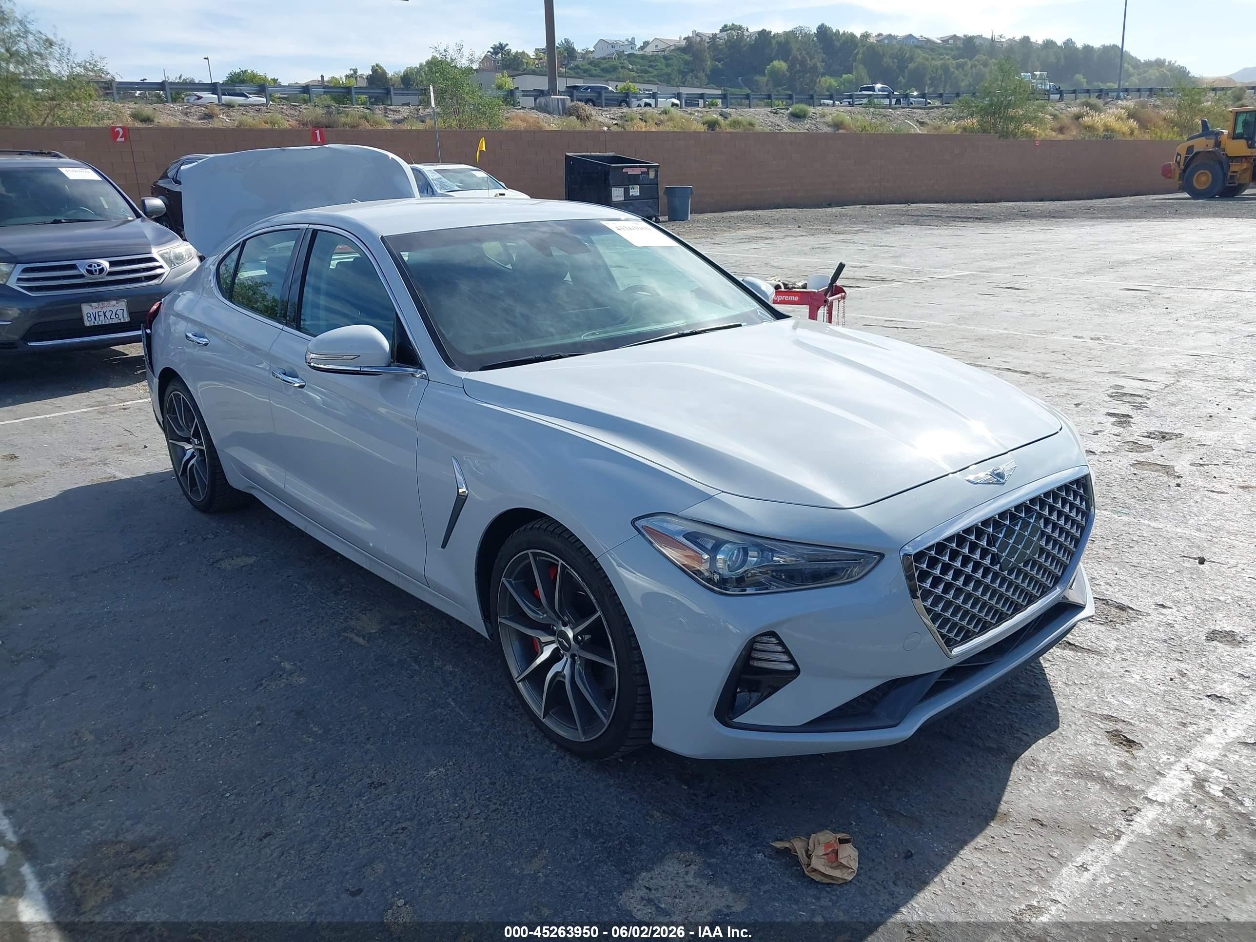 2019 Genesis G70 Sport, VIN KMTG24LA6KU026992 — Rear end