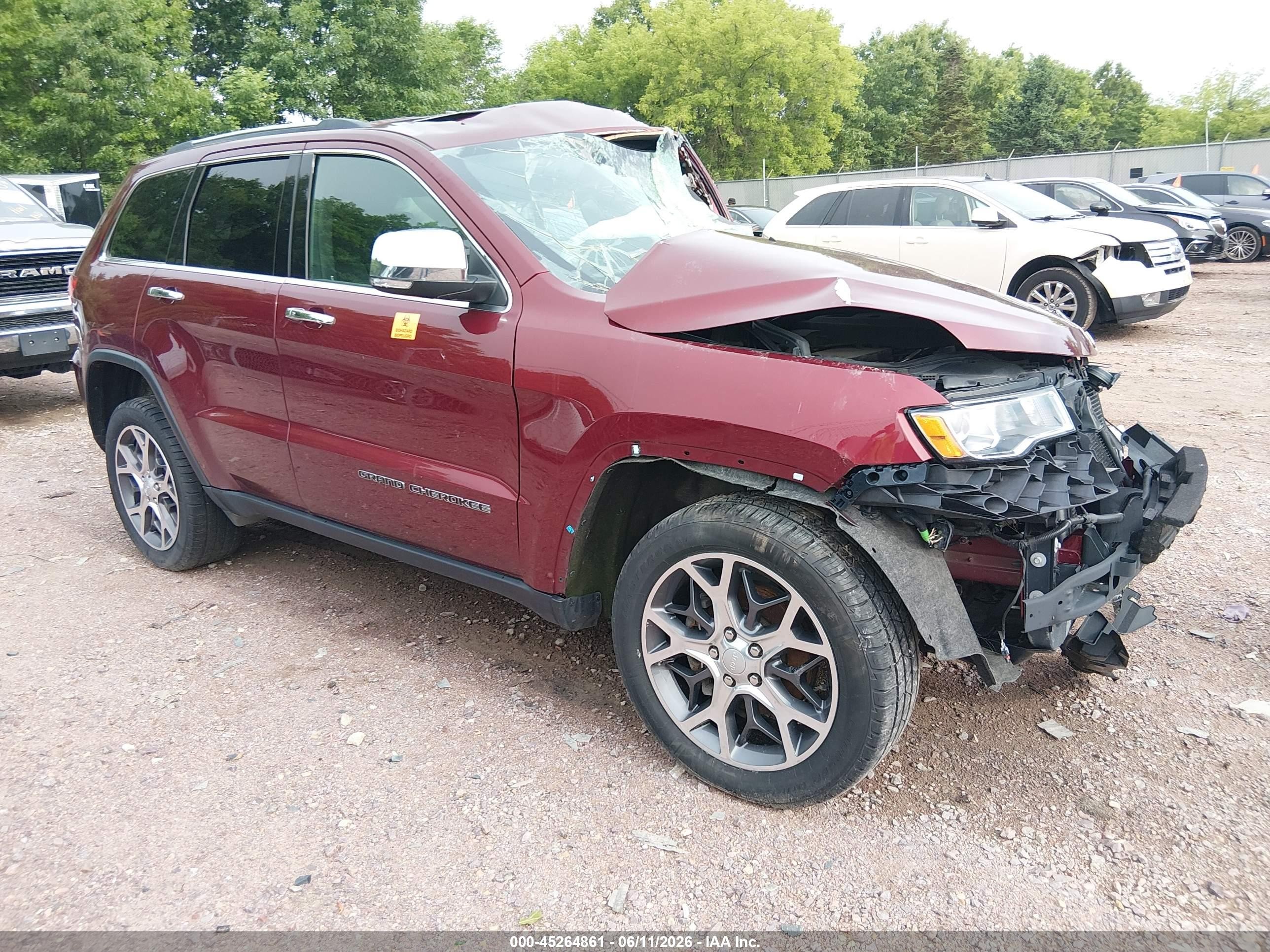 2019 Jeep Grand Cherokee Limited, VIN 1C4RJFBG3KC729578 — Biohazard / chemical