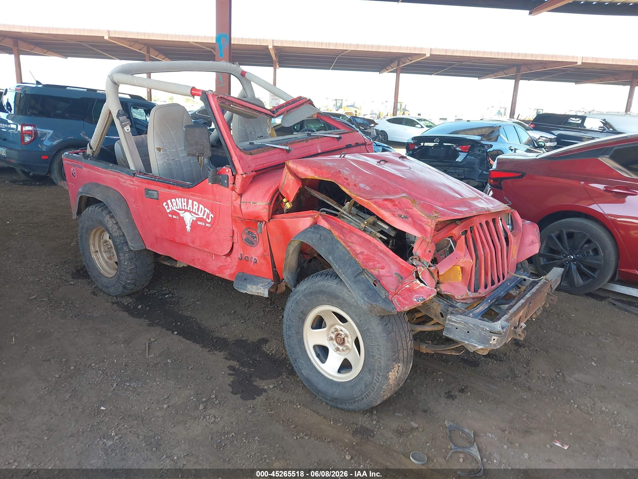 1989 Jeep Wrangler, VIN 2J4FY29T2KJ139785 — Rollover