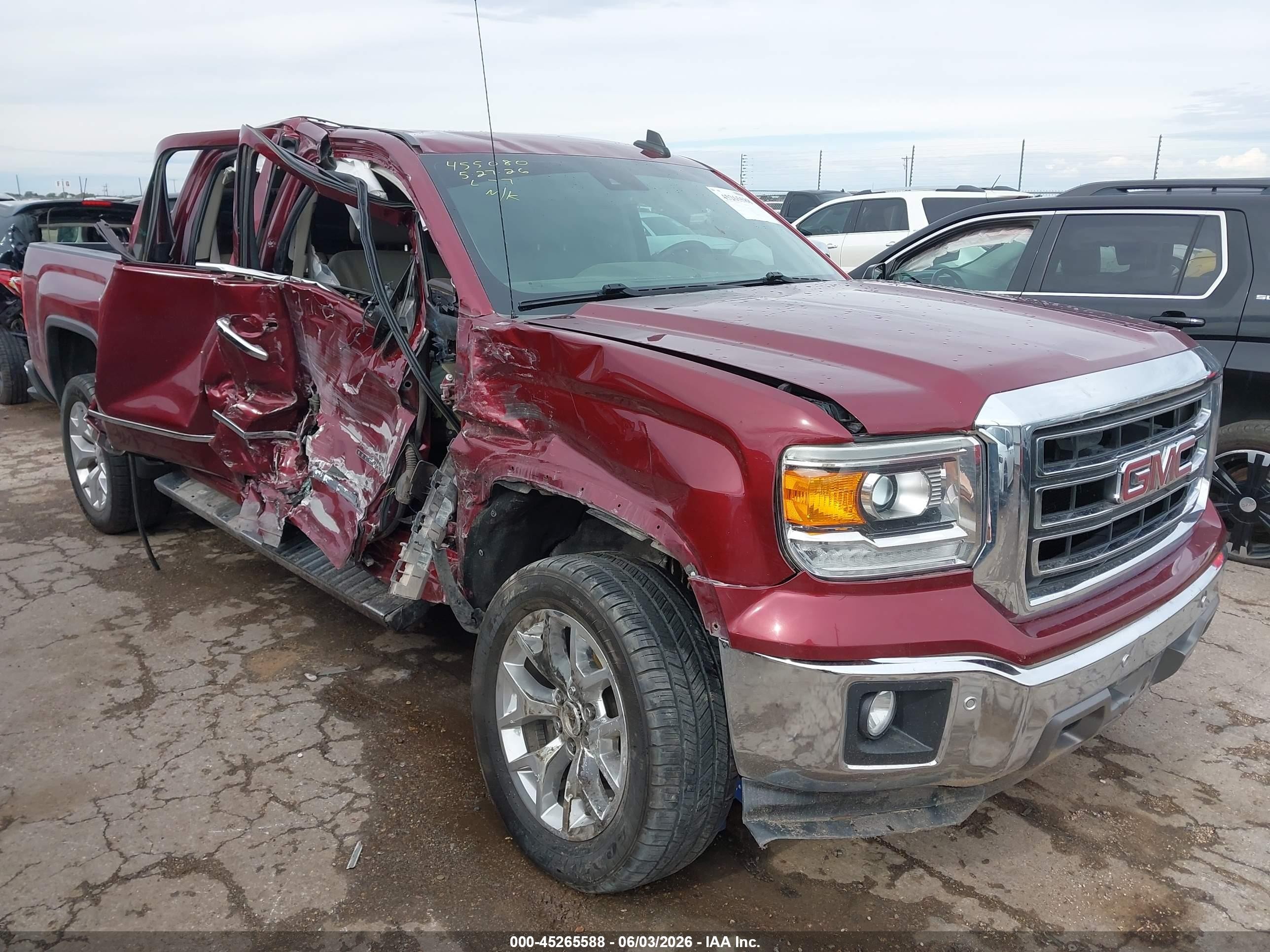 2015 GMC Sierra 1500 SLT, VIN 3GTP1VEC1FG455231 — Не указано