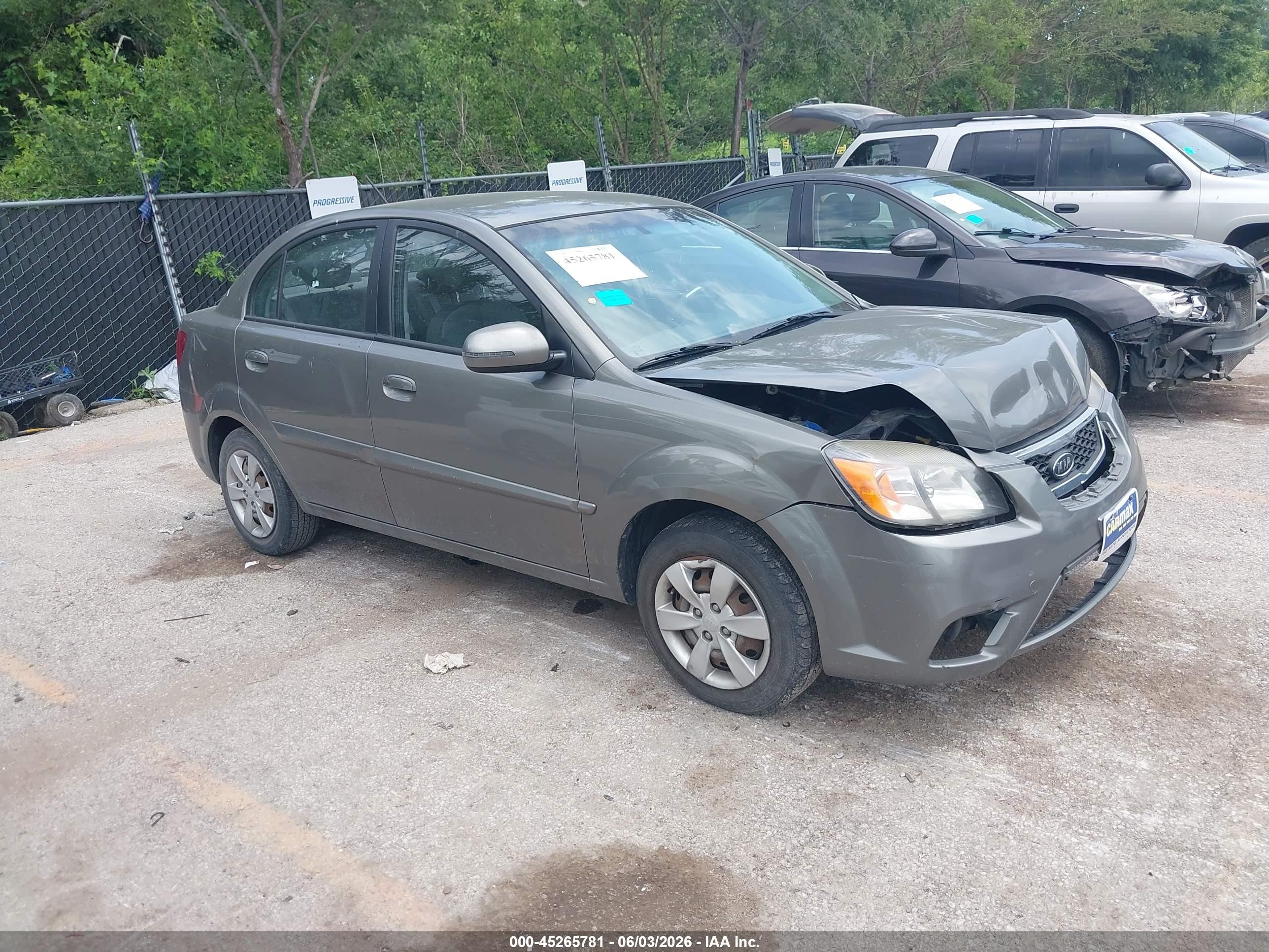 2011 Kia Rio LX, VIN KNADH4A34B6868252 — Front end