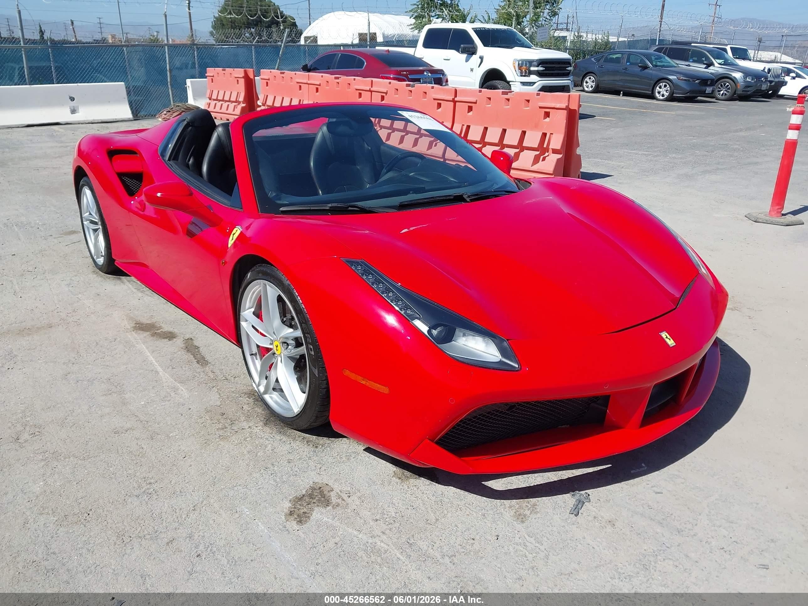2018 Ferrari 488, VIN ZFF80AMAXJ0233348 — Engine fire