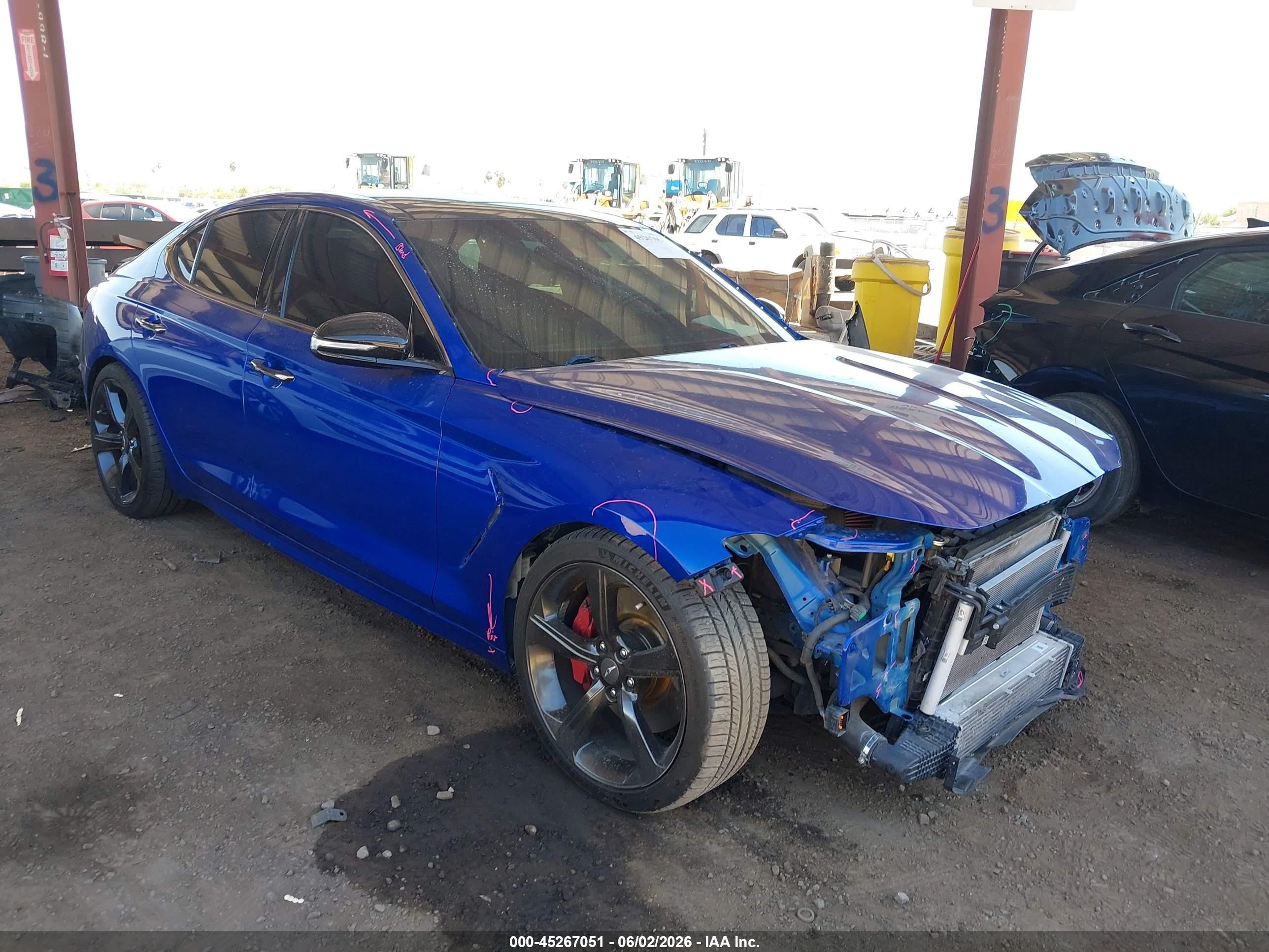 2020 Genesis G70 3.3T, VIN KMTG34LE1LU049128 — Rear end