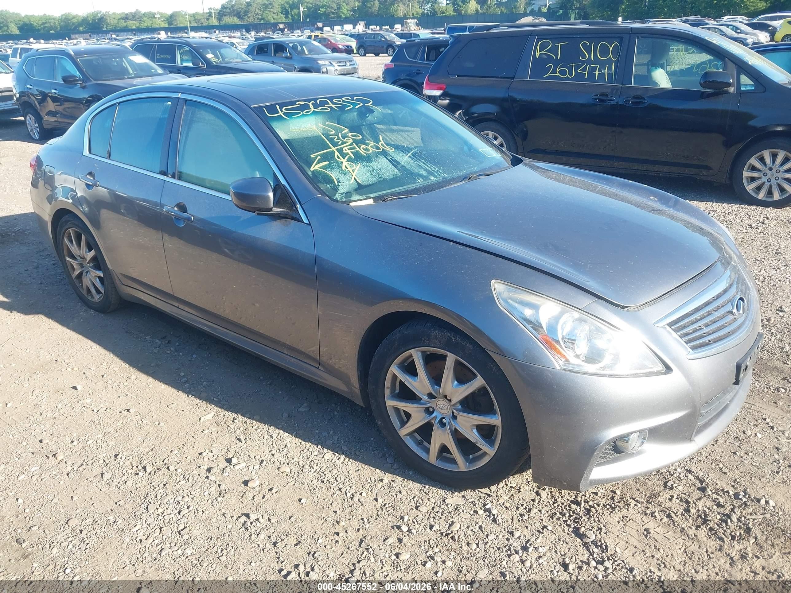 2013 Infiniti G37 x, VIN JN1CV6AR6DM755136 — Water / flood