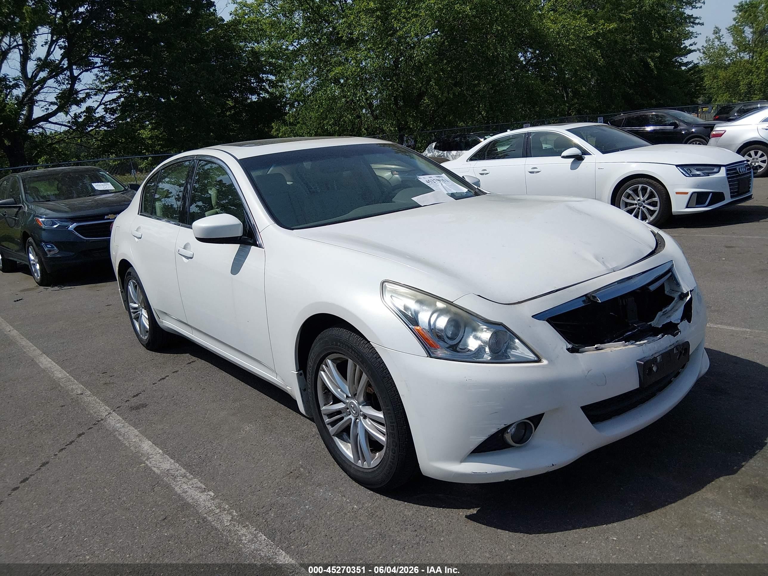 2011 Infiniti G25 x, VIN JN1DV6AR7BM653846 — Front end