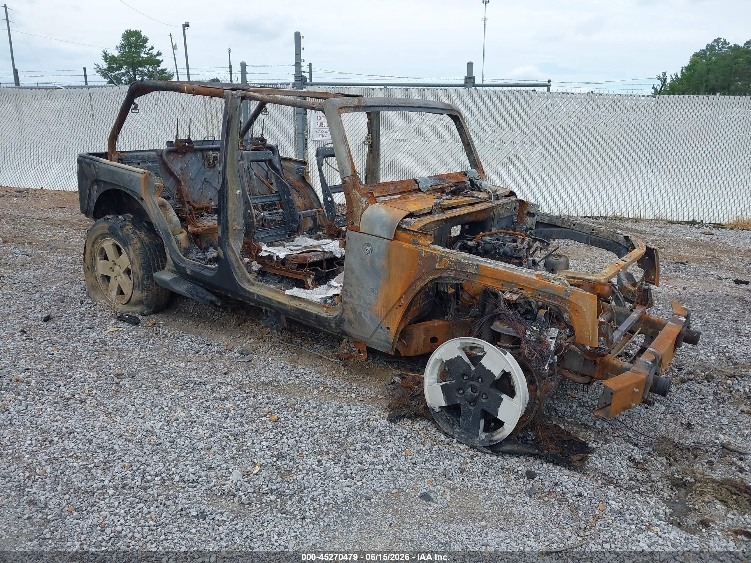 2010 Jeep Wrangler Unlimited Sahara, VIN 1J4BA5H15AL152530 — Burn