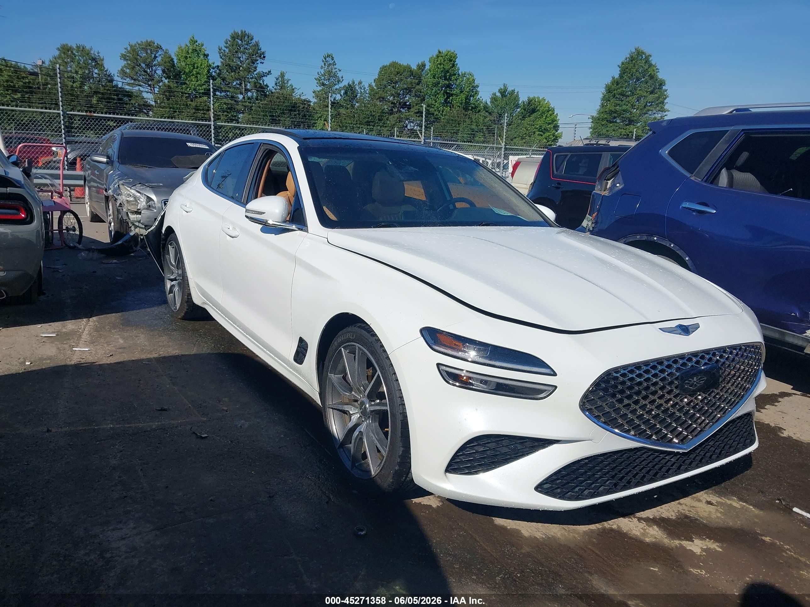 2022 Genesis G70 2.0T, VIN KMTG34TA7NU091027 — Rear end