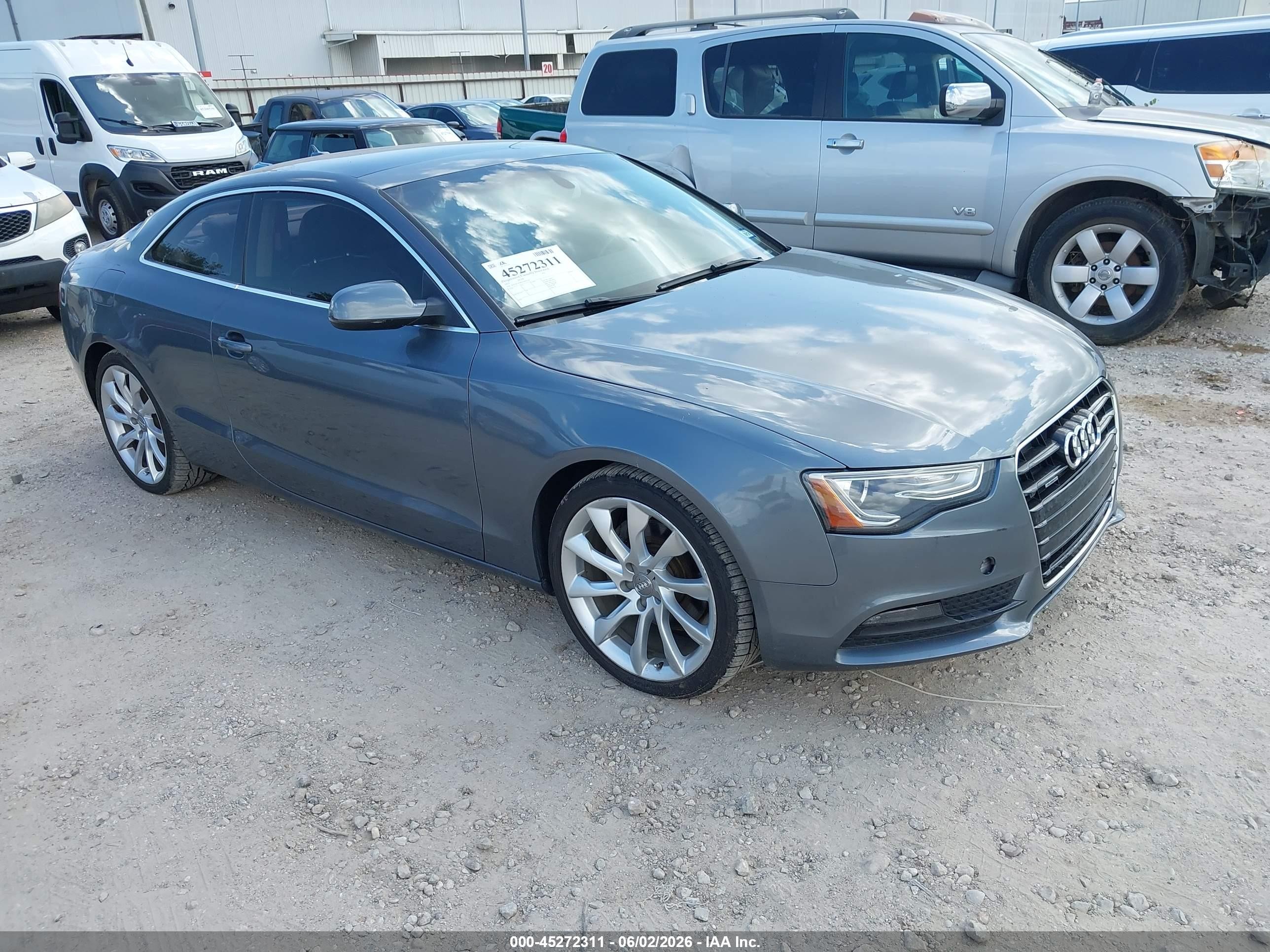 2013 Audi A5 Premium Plus, VIN WAURFAFR6DA020316 — Storm