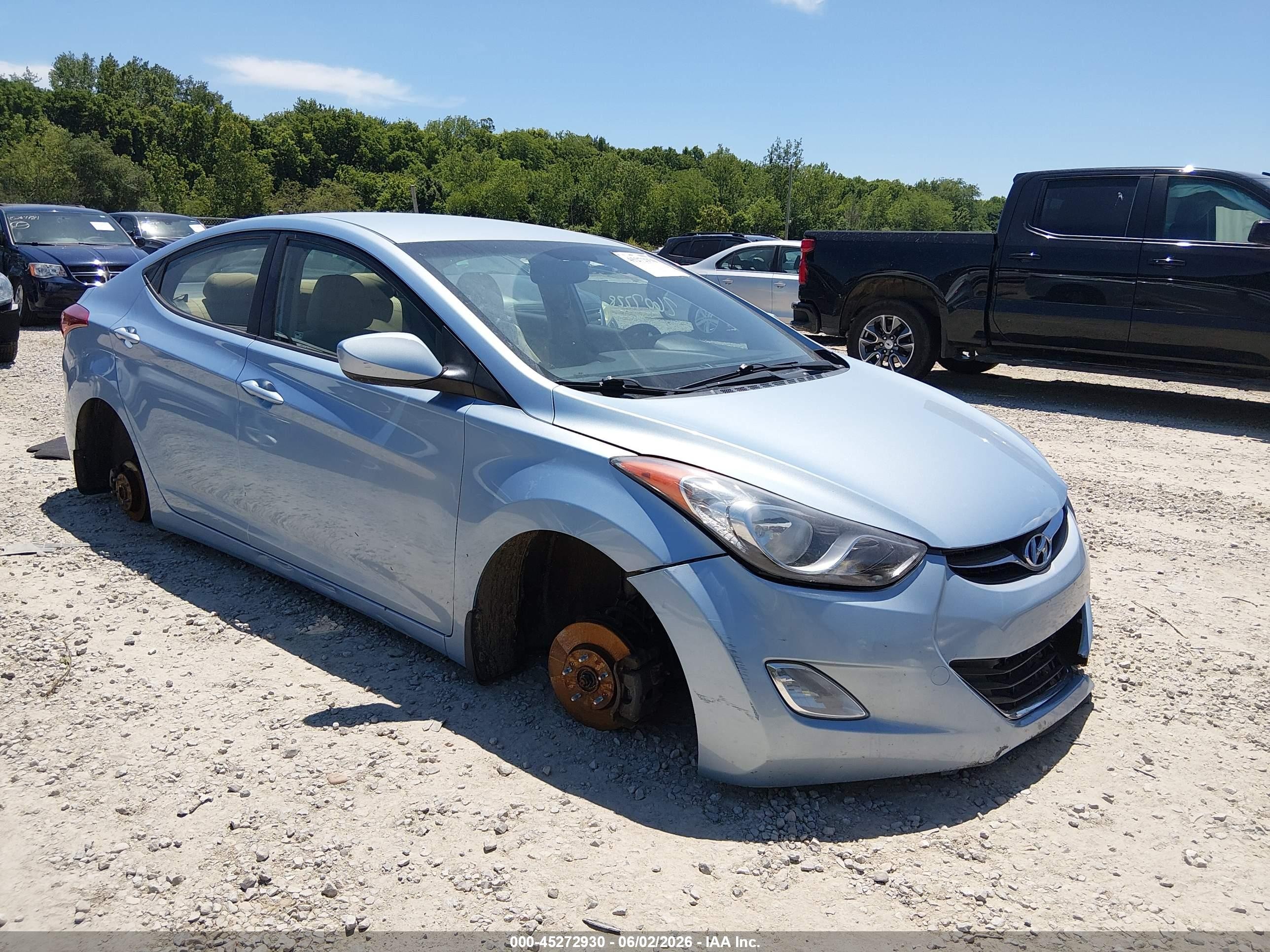2013 Hyundai Elantra GLS, VIN KMHDH4AE6DU610636 — Stripped