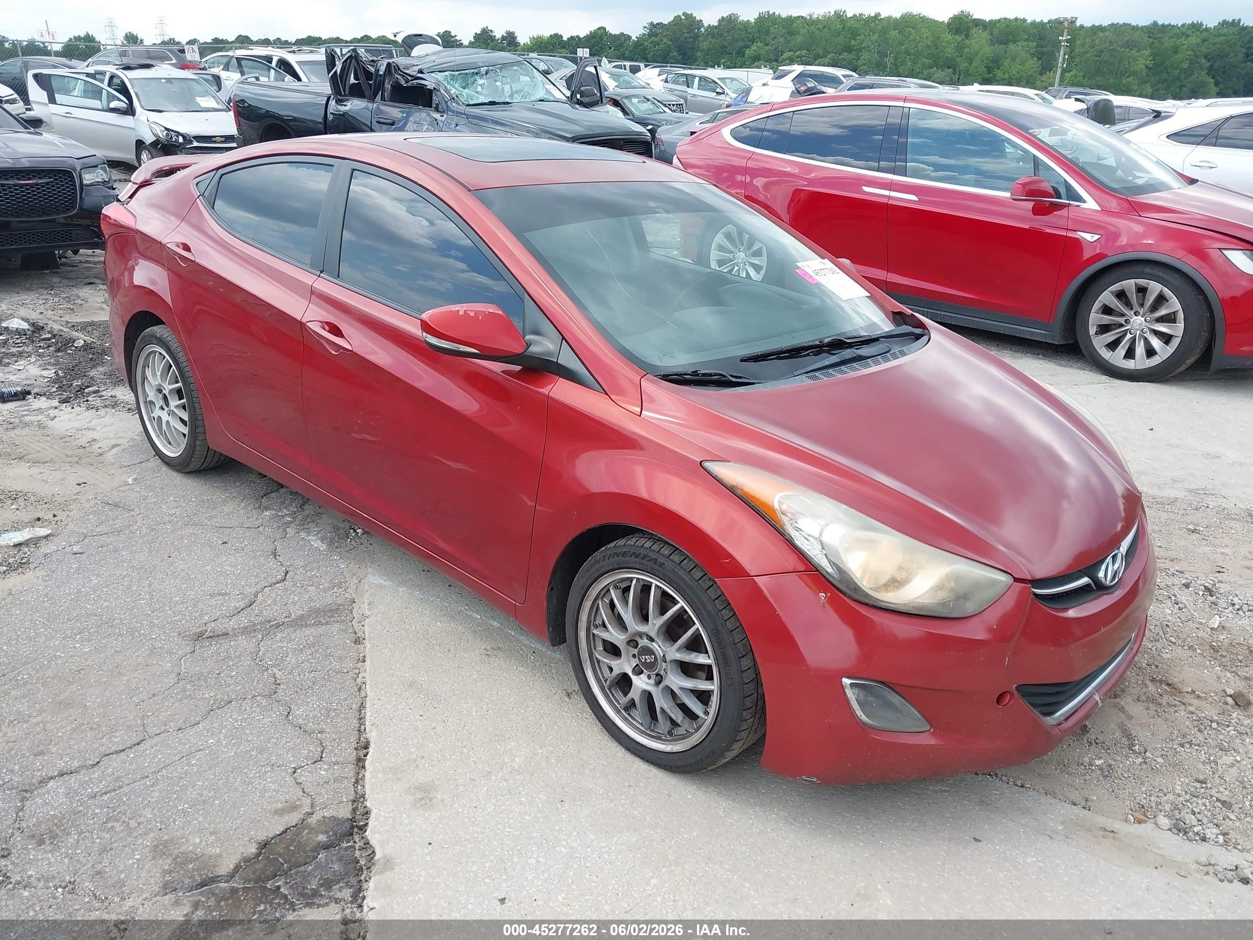 2011 Hyundai Elantra GLS, VIN KMHDH4AE6BU112482 — Rear end