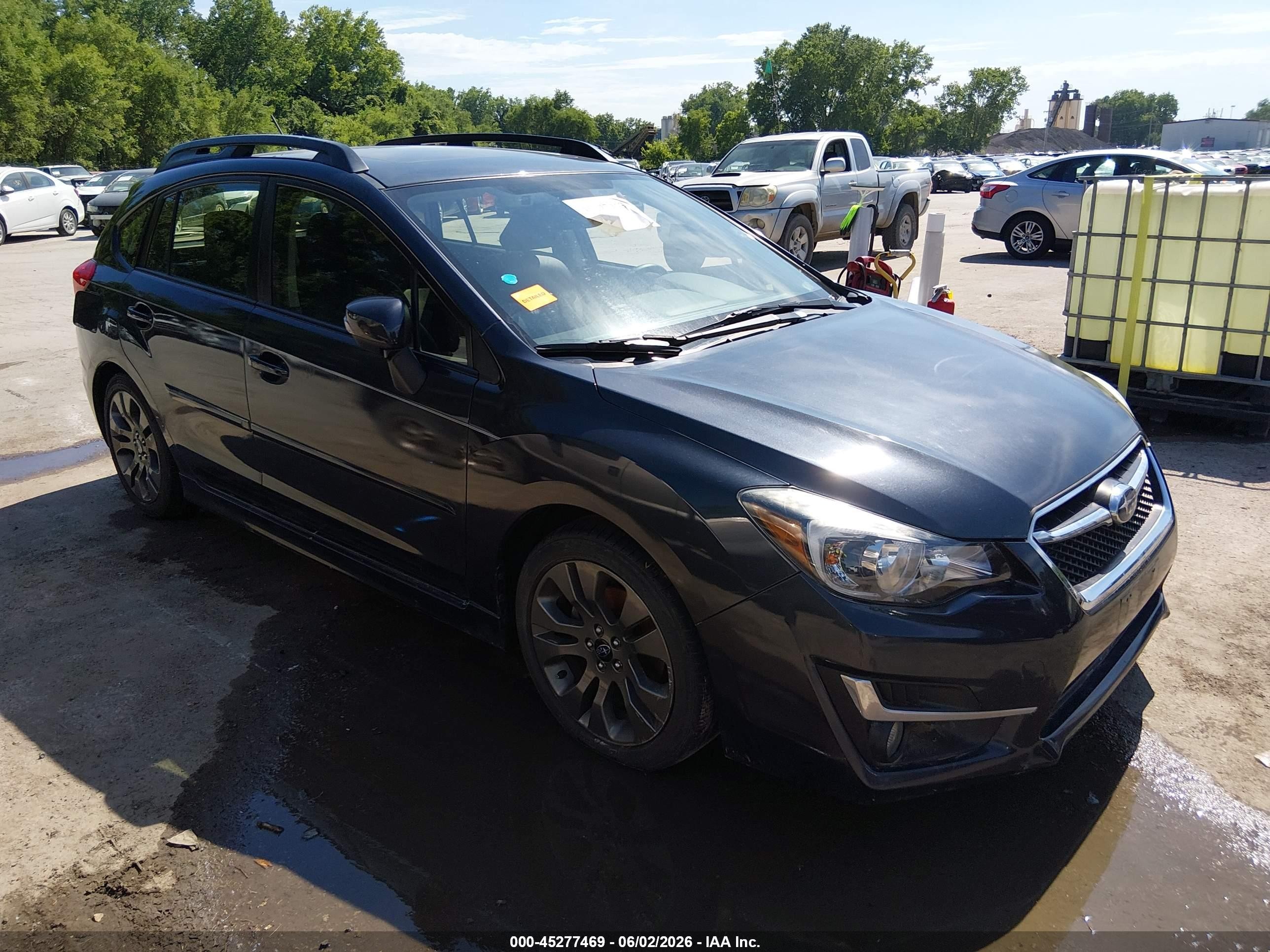 2015 Subaru Impreza Special Sports Limited, VIN JF1GPAZ65F8316372 — Пресная вода