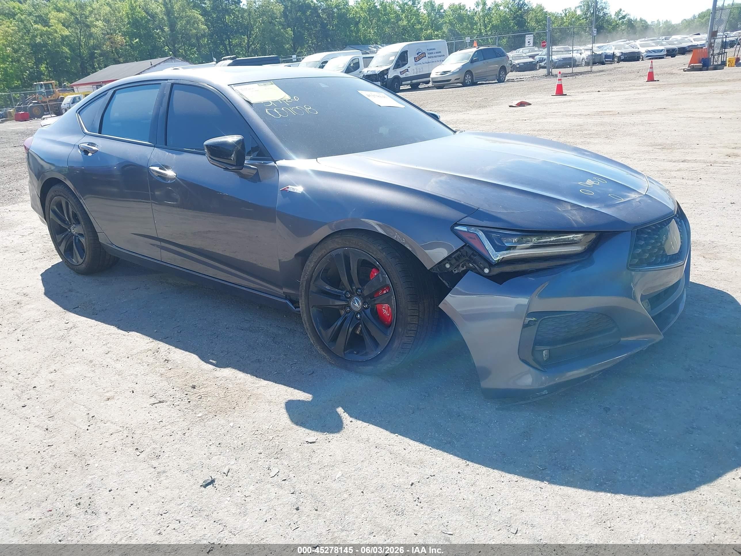 2021 Acura TLX w/A-Spec Package, VIN 19UUB5F58MA007078 — Front end