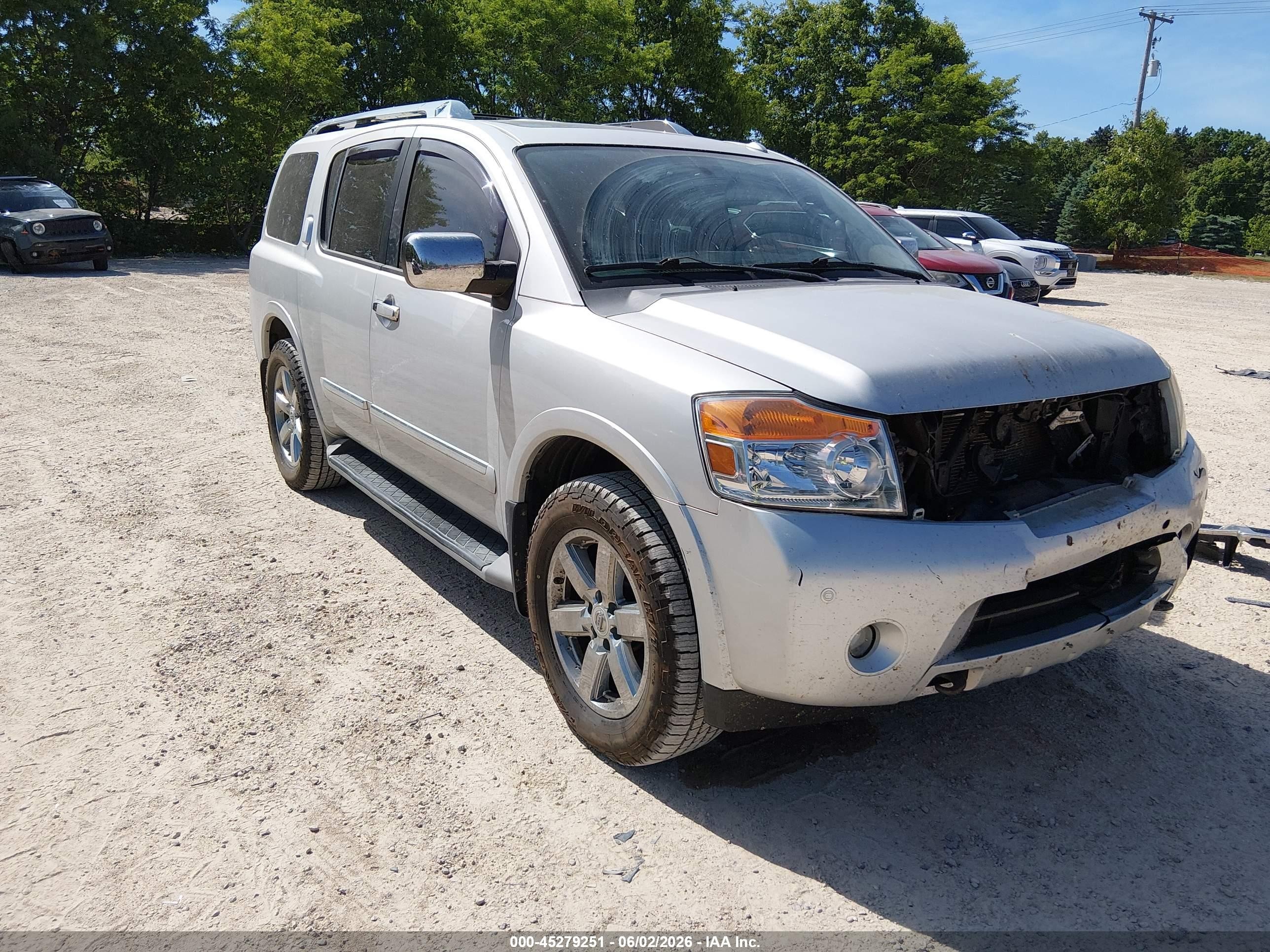 2012 Nissan Armada Platinum, VIN 5N1AA0NE6CN606072 — Front end