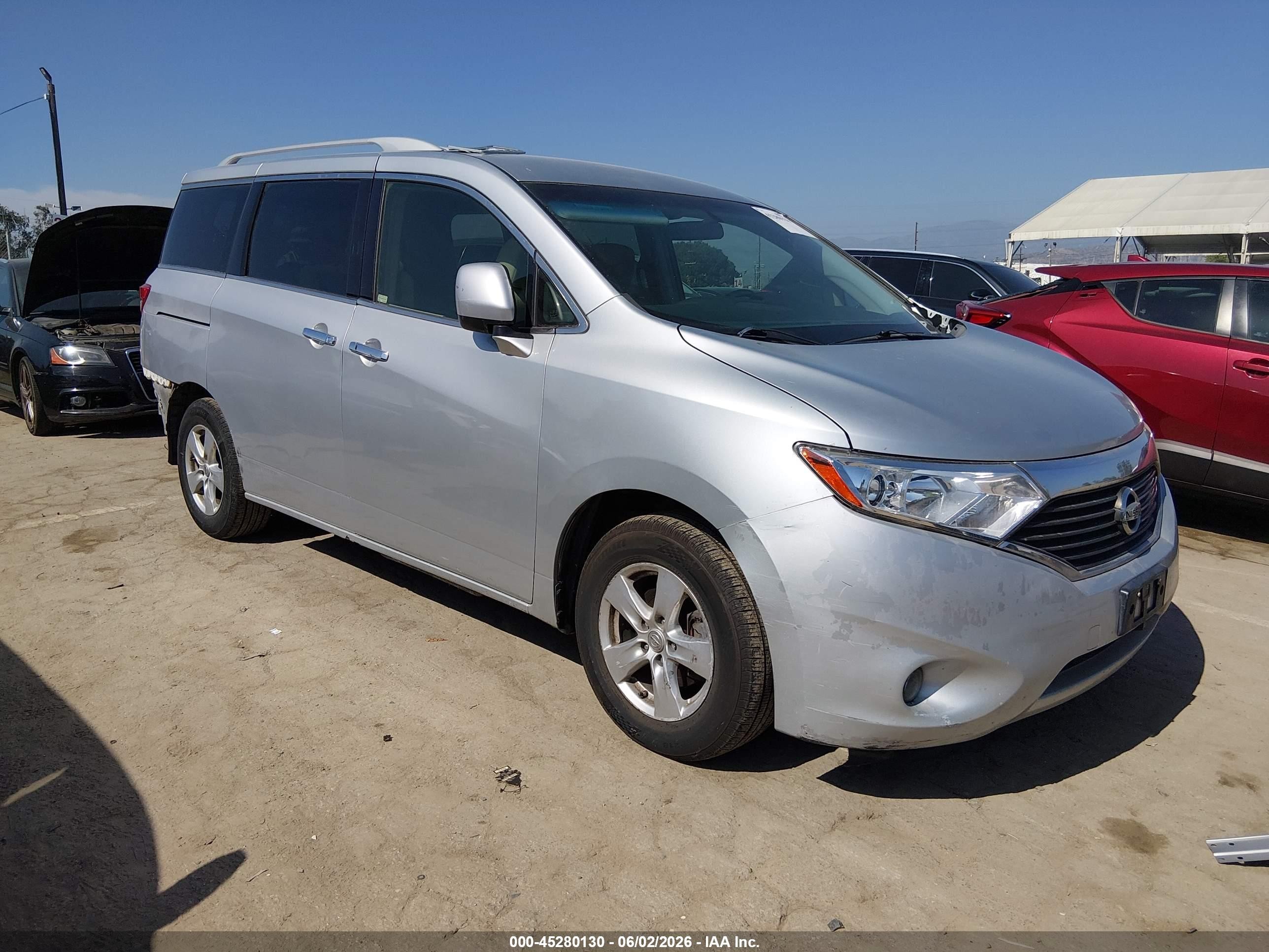 2013 Nissan Quest SL, VIN JN8AE2KP1D9070656 — Rear end
