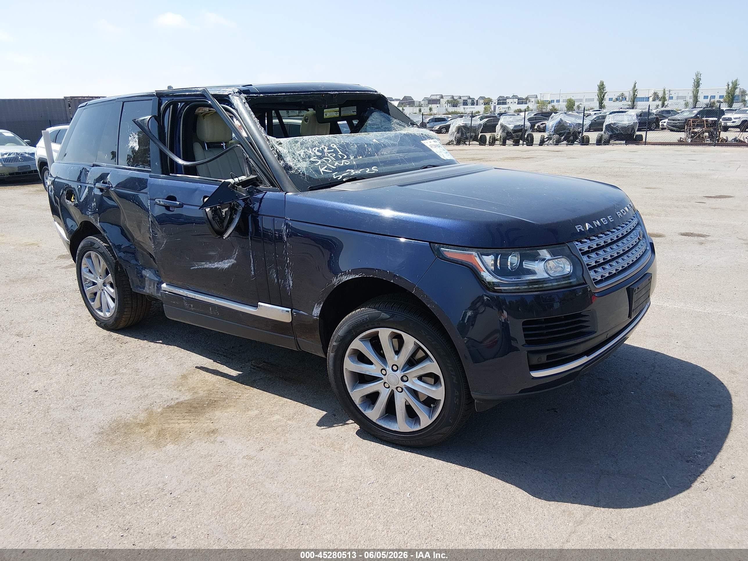 2016 Land Rover Range Rover HSE, VIN SALGS2KF9GA272923 — Rollover